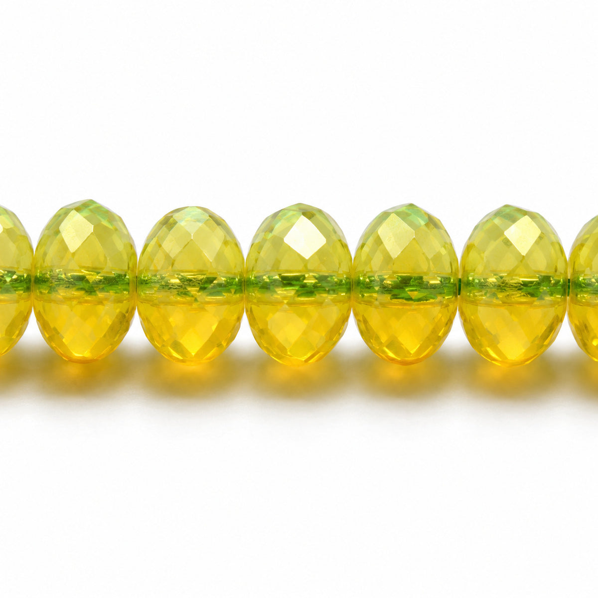 Special Cut Faceted Fire Polished Beads, Opal Yellow (81000), Glass, Czech Republic