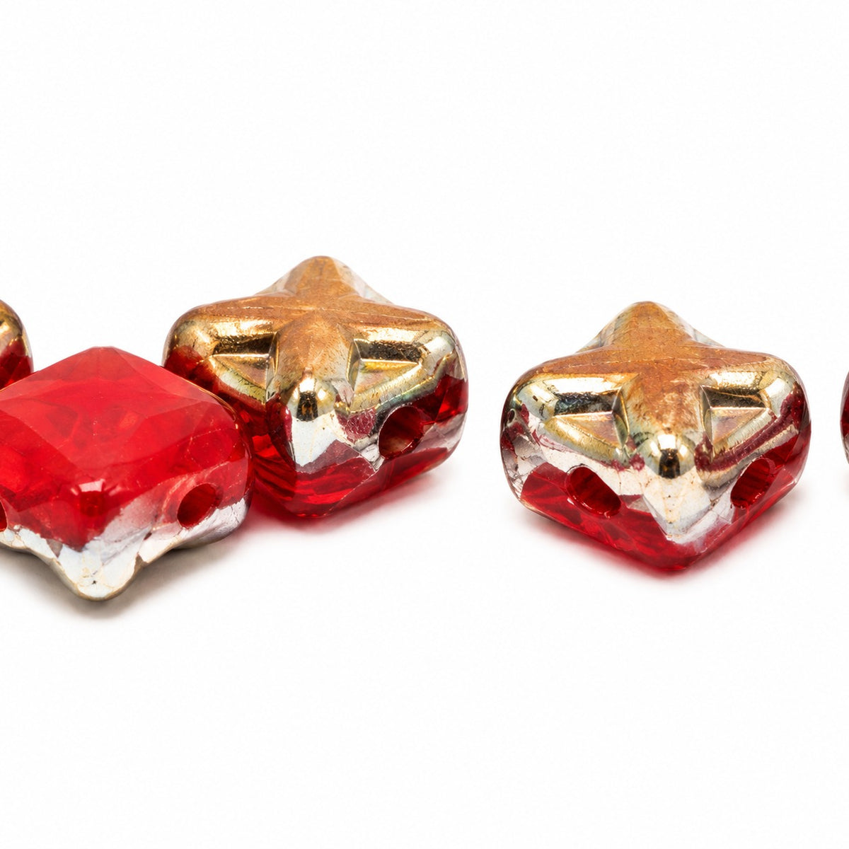 Cross Diagonal Square Beads, X2920 26737 (x2920-26737), Glass, Czech Republic