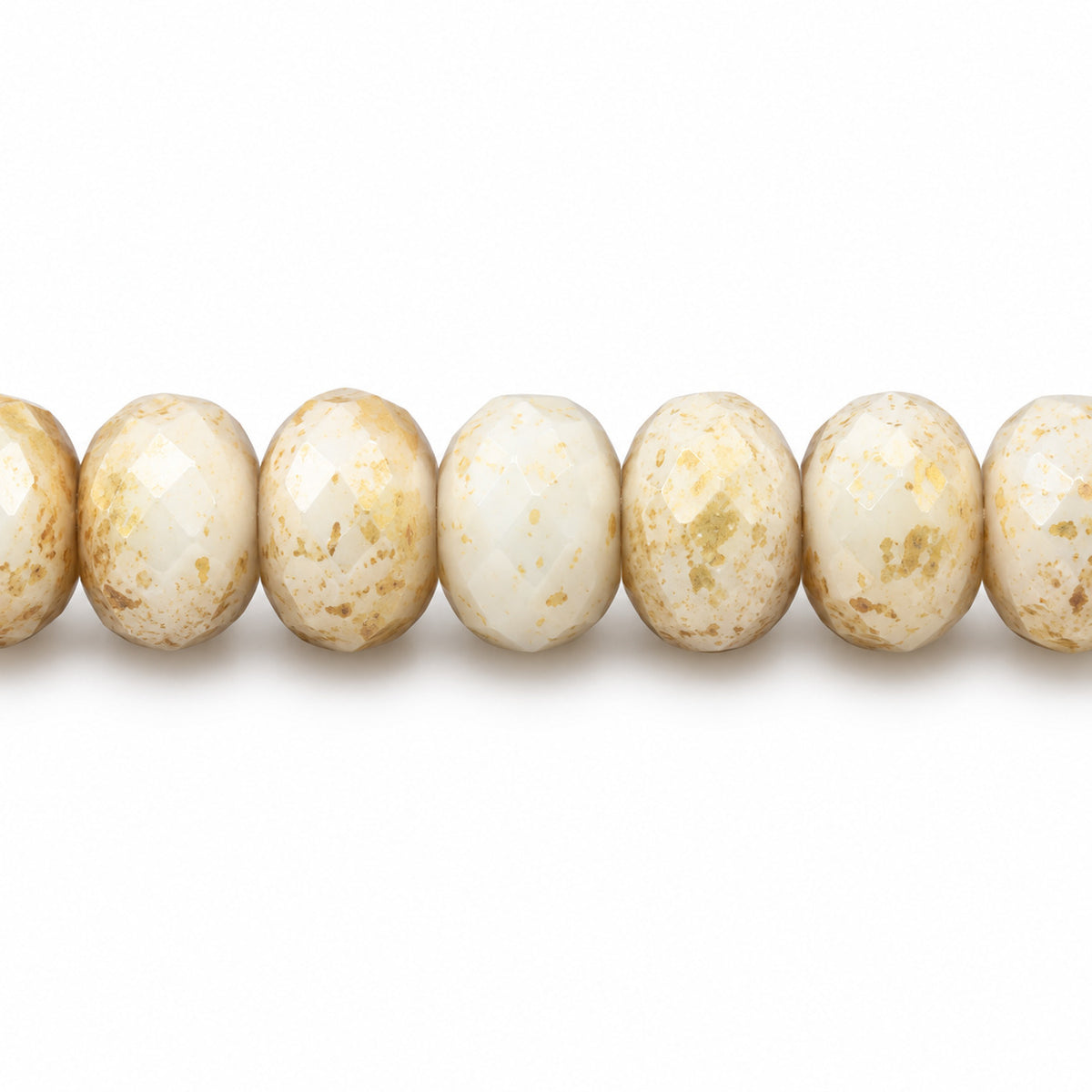 Special Cut Faceted Fire Polished Beads, Chalk White 47901 (03000-47901), Glass, Czech Republic