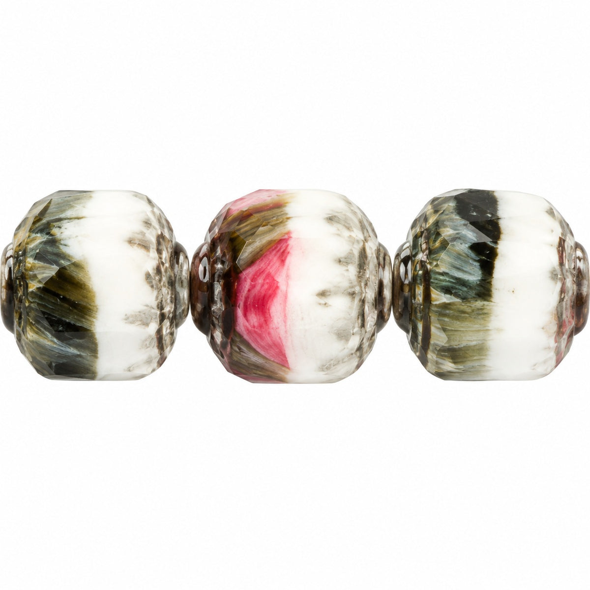 Cathedral Faceted Fire Polished Beads, X3074 Platin (x3074-13702), Glass, Czech Republic