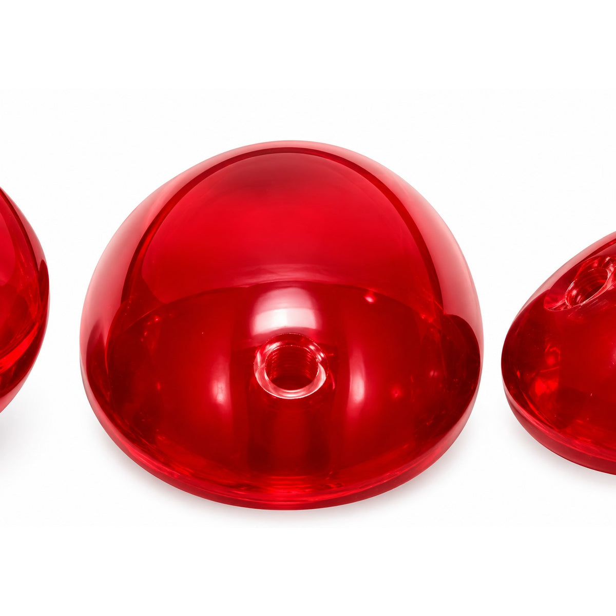 2-Hole Cab Beads, Ruby Red (90080), Glass, Czech Republic