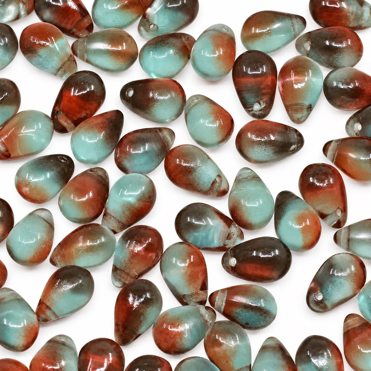 Drop Beads, X2030 (x2030), Glass, Czech Republic