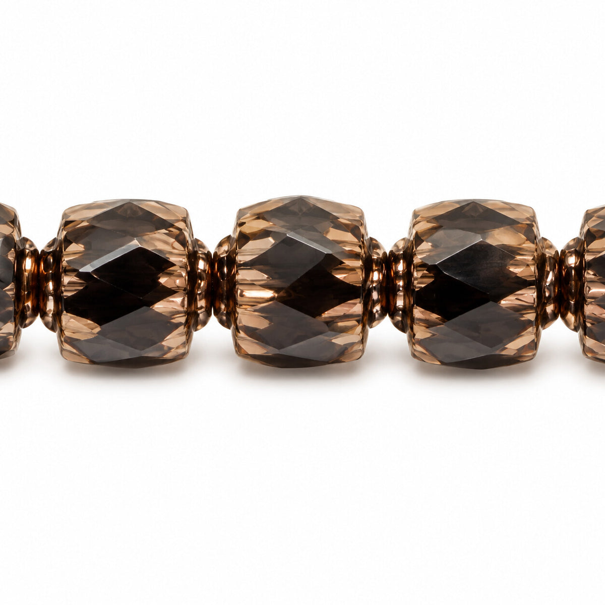 Cathedral Faceted Fire Polished Beads, Black Bronze (23980-14415), Glass, Czech Republic