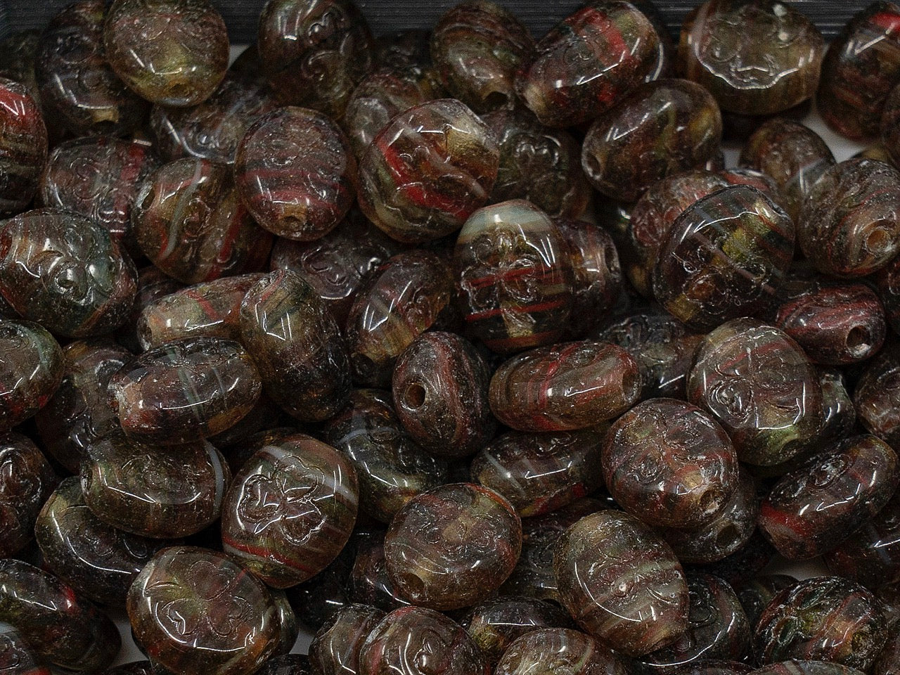 OUTLET Shamrock Oval Beads, 10x8 mm, Glass, Czech Republic