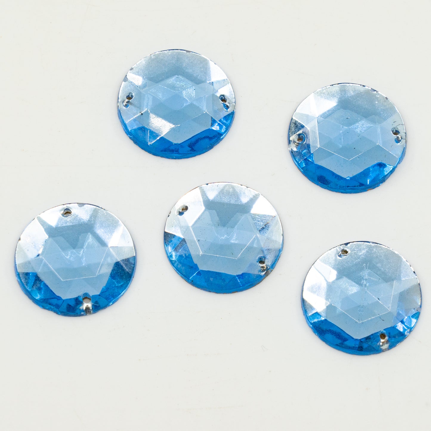 アウトレット 10グラム プレスカボション(穴なし)、21 x 21 mm、It Blue F 2Hole Rou(It-blue-F-2hole-rou)、ガラス、チェコ共和国