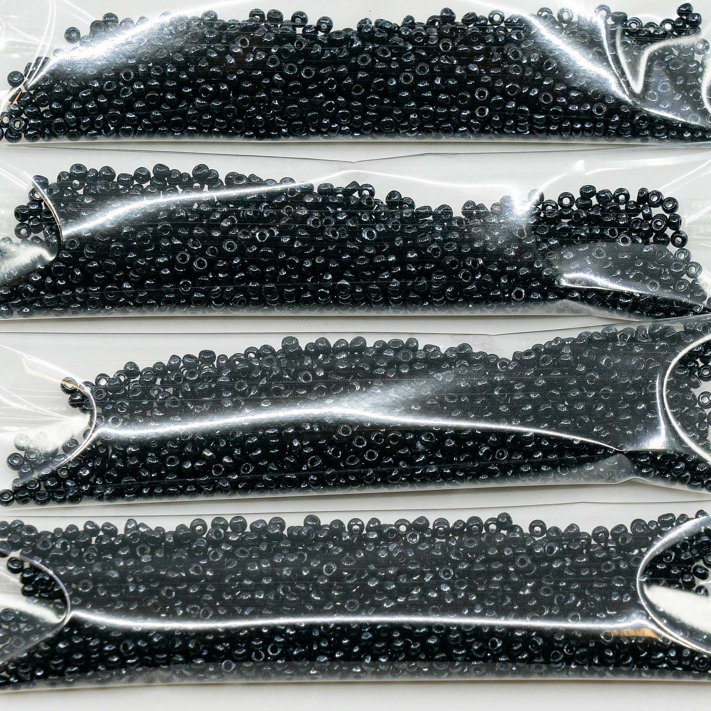 OUTLET 10 grams Preciosa Ornela Seed Beads, Round Hole, Loose, 11/0 x mm, Black Hematite (-23980-14400), Glass, Czech Republic