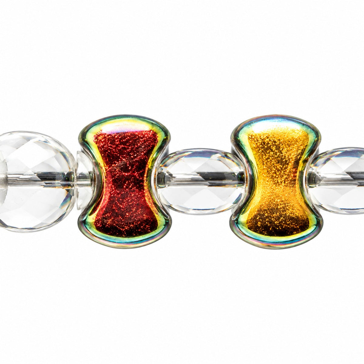 Shaped Pressed Beads, Chalk White Crystal Vitrail Medium Coating (03000-28101), Glass, Czech Republic