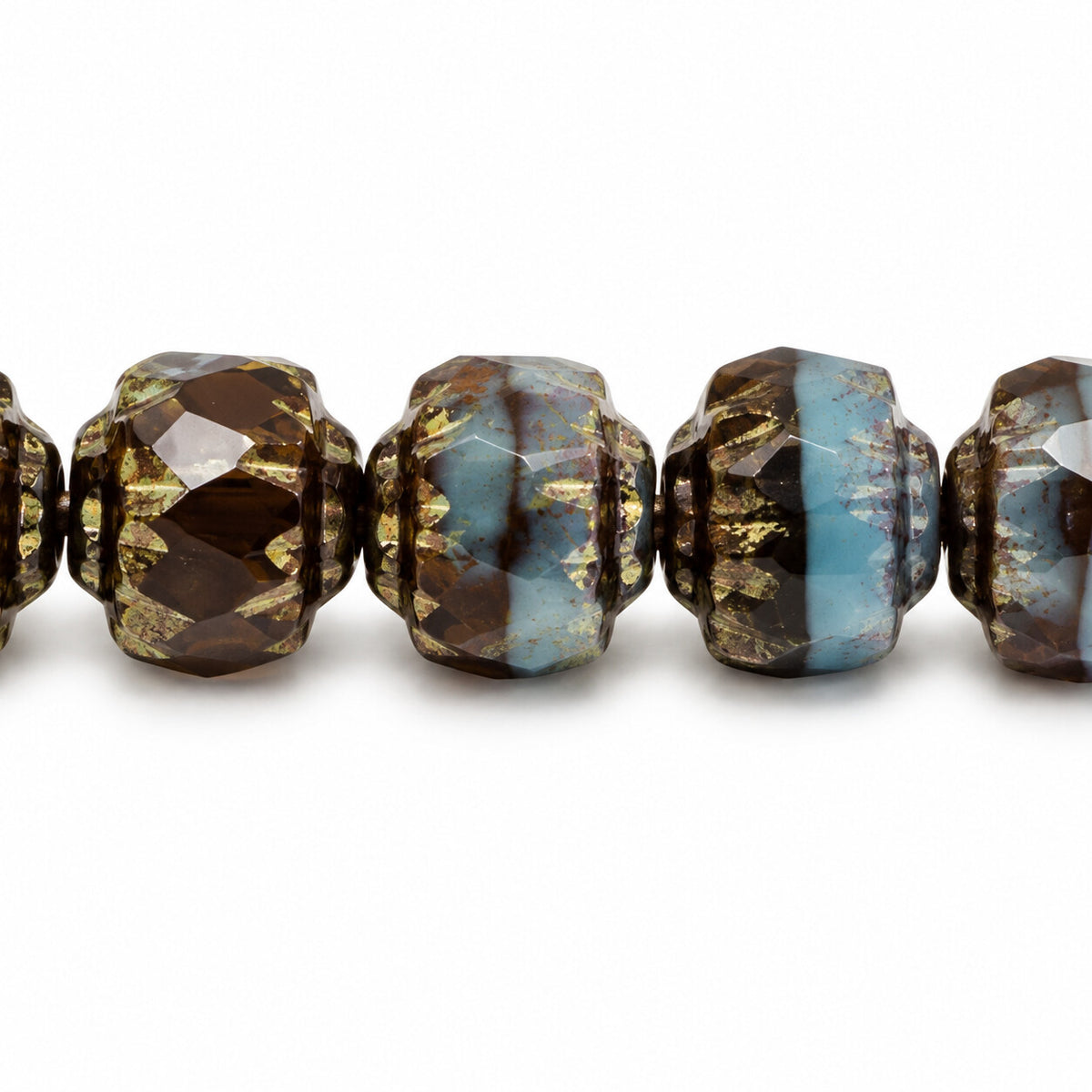 Cathedral Faceted Fire Polished Beads, X1752 Luster Red Full Coated (x1752-14495), Glass, Czech Republic