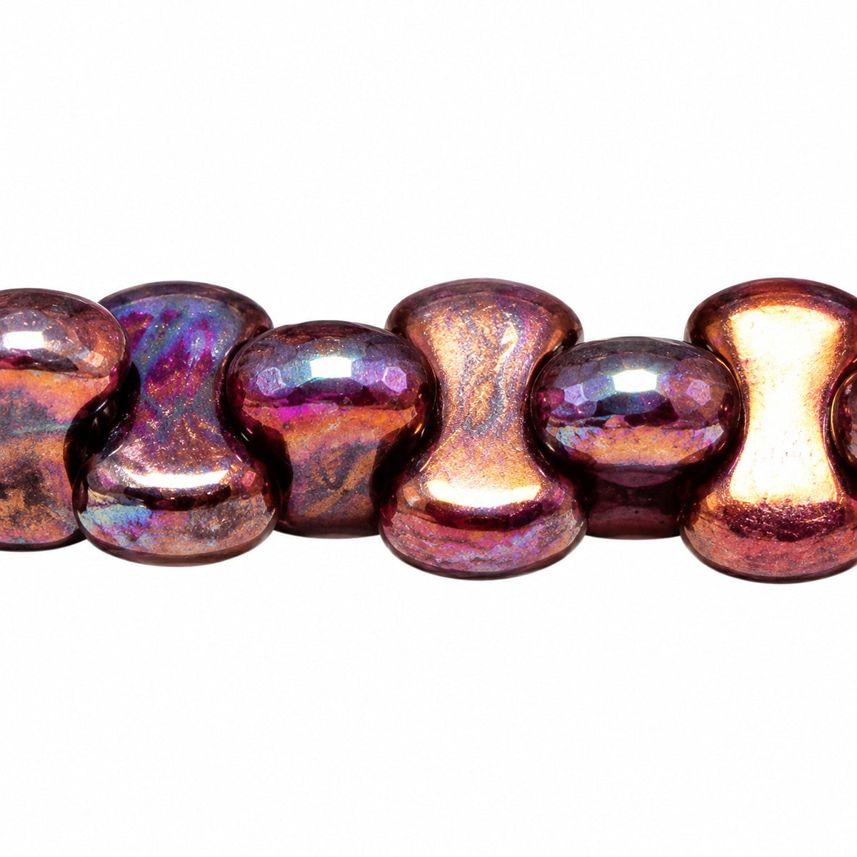 Shaped Pressed Beads, White Vega Iris (02010-15781), Glass, Czech Republic