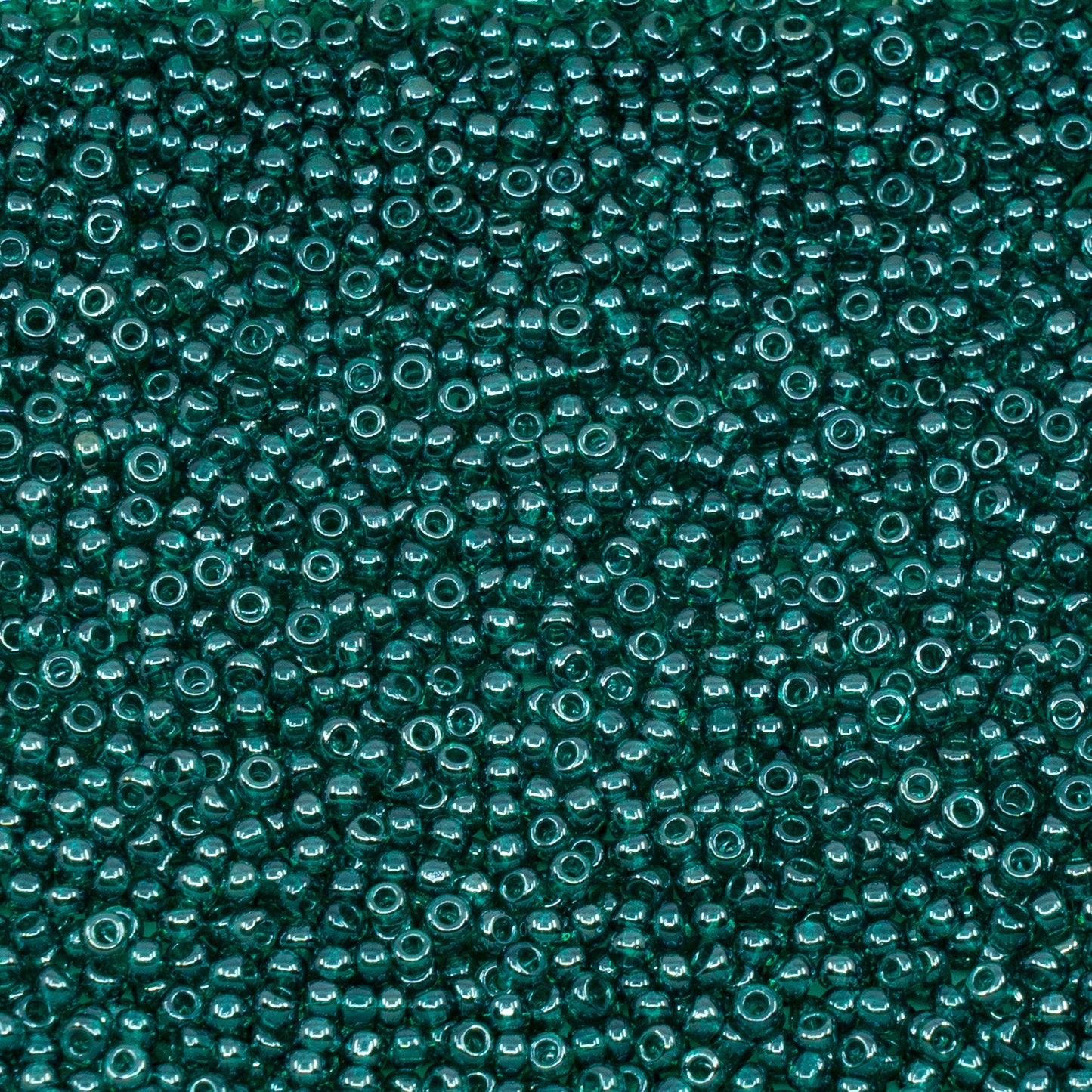 OUTLET 10 grams Preciosa Ornela Seed Beads, Round Hole, Loose, 10/0, transp. teal green, sfinx (56710), Glass, Czech Republic