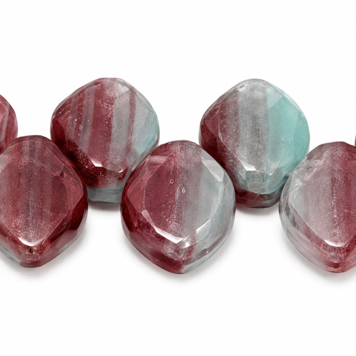 Small Leaf Pressed Beads, X1063 (x1063), Glass, Czech Republic