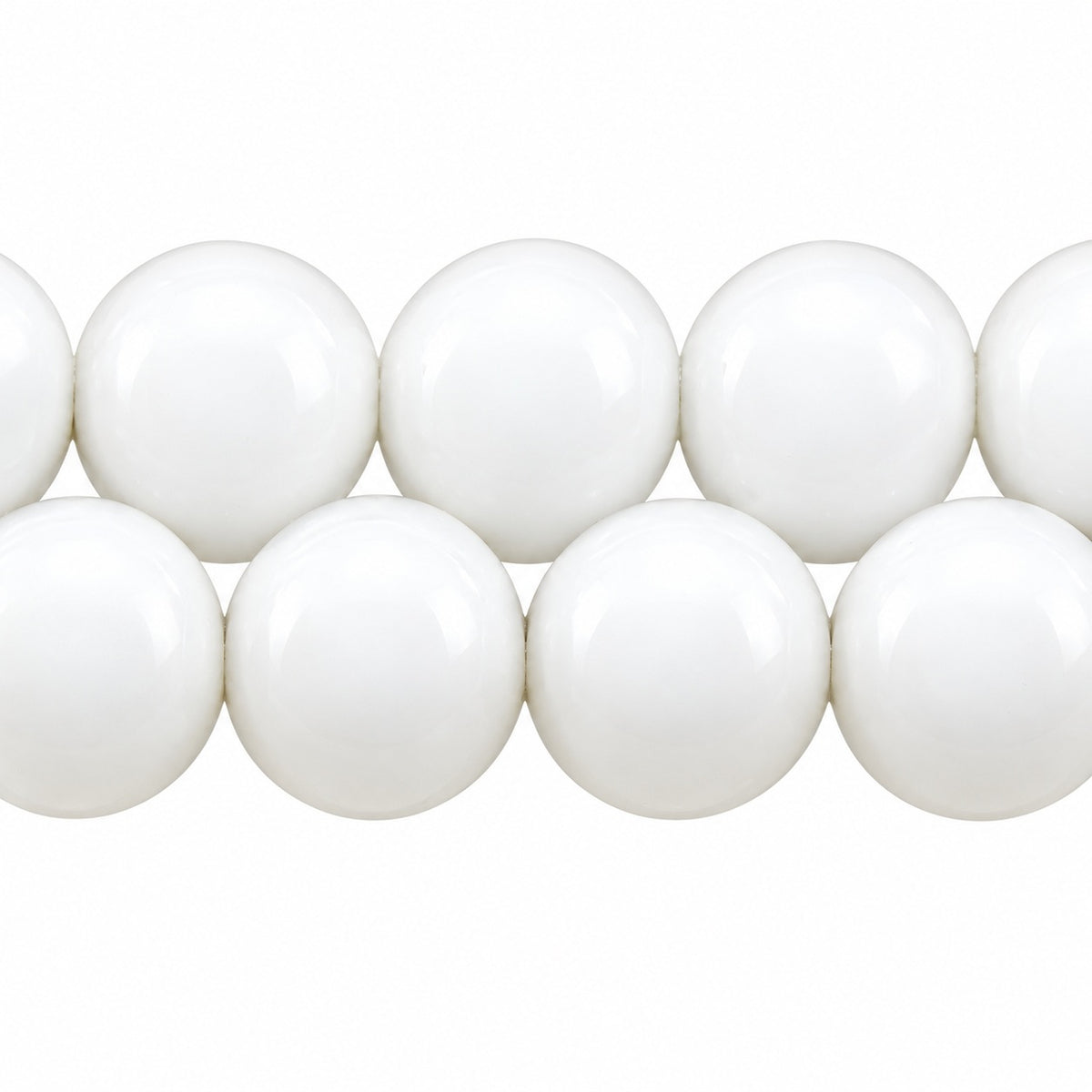 Drop Beads, White (02010), Glass, Czech Republic