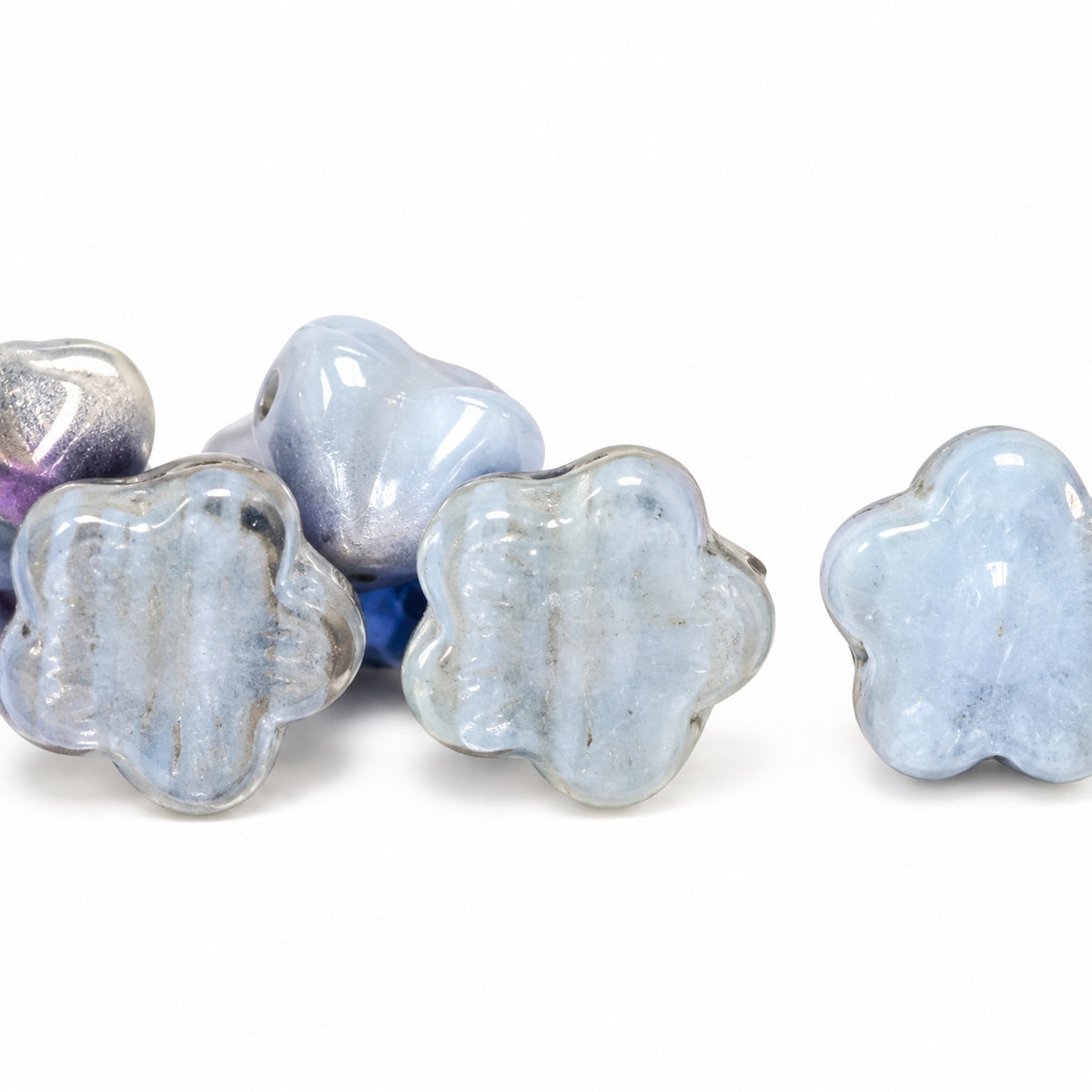 Forget Me Not Beads, X1186 23103 (x1186-23103), Glass, Czech Republic