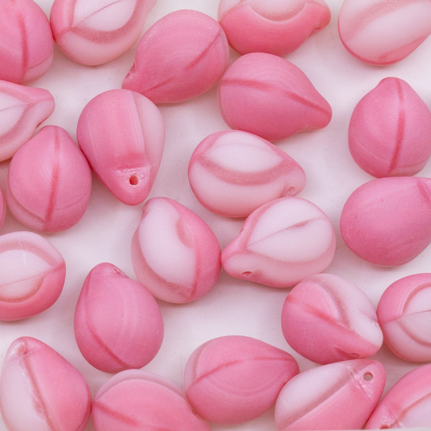 OUTLET 250g/50g Teardrop Beads, 10 x 14 mm, M7476 Matte (M7476-84100), Glass, Czech Republic