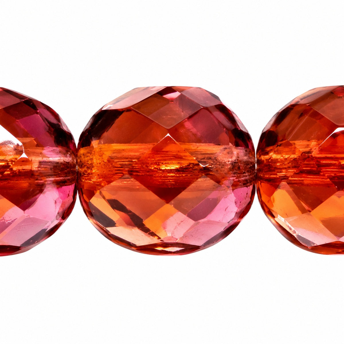 Faceted Round Fire Polished Beads, T0260 (t0260), Glass, Czech Republic