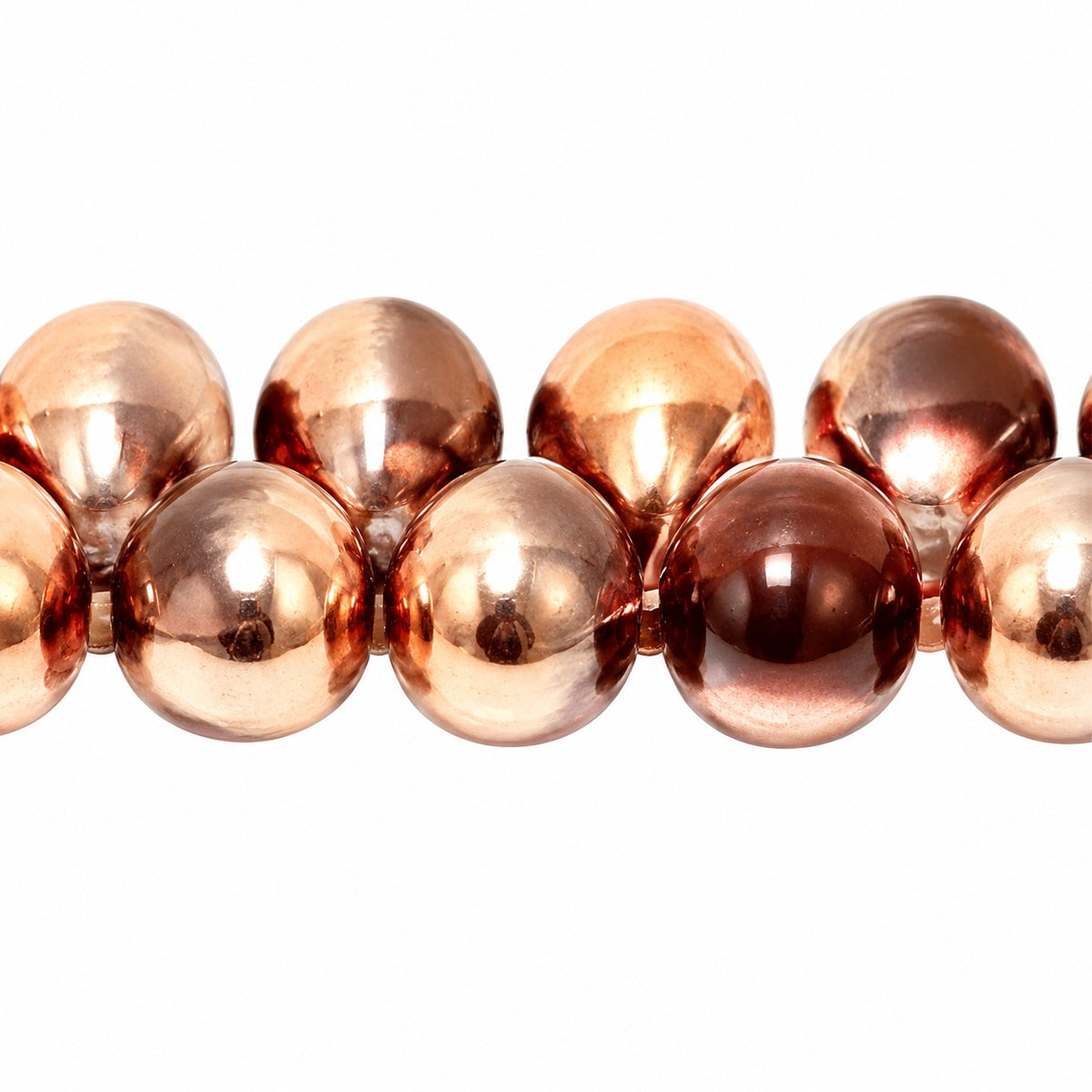 Drop Beads, Transparent Light Amethyst Rose Gold Capri (20020-27101), Glass, Czech Republic