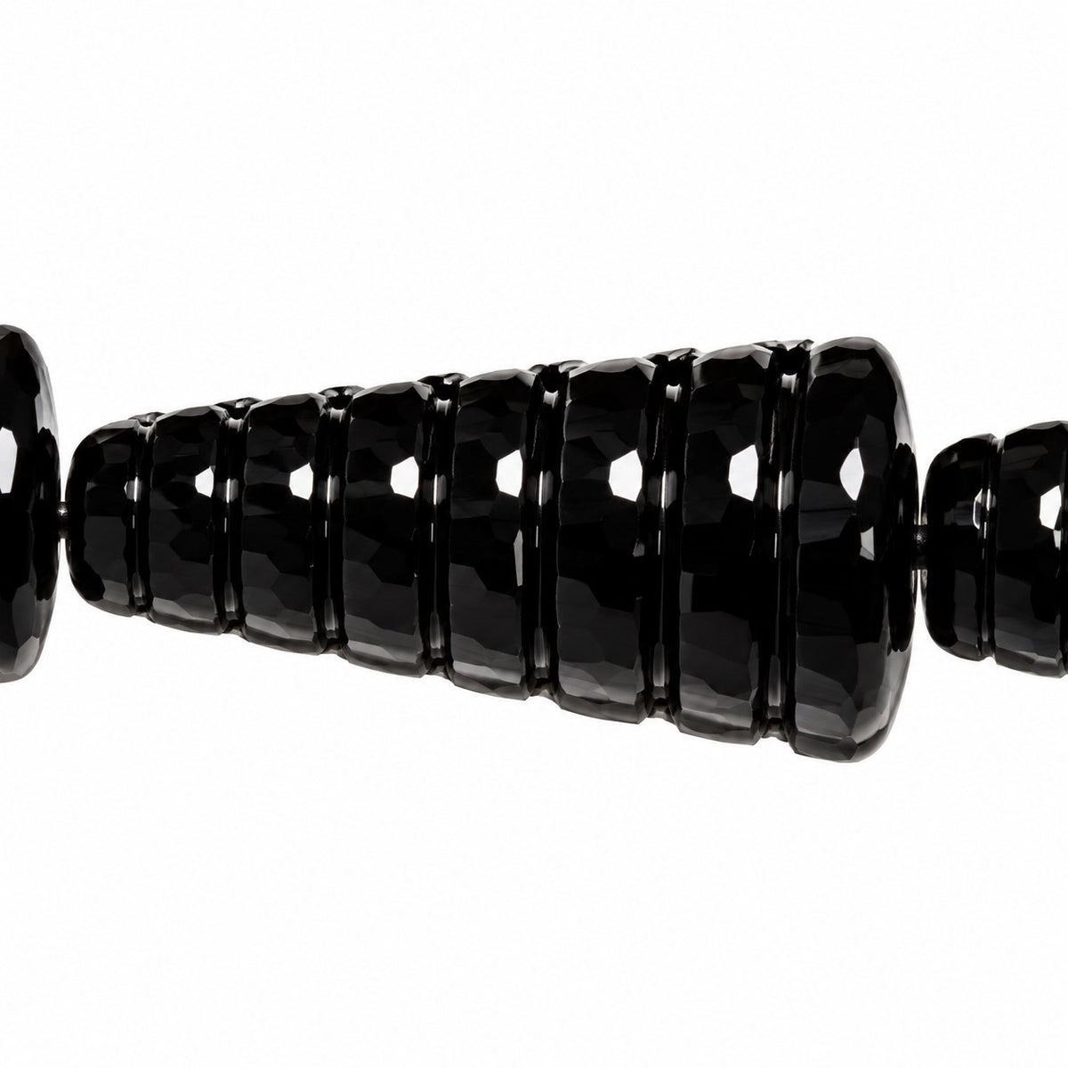 Cone Beads - Hole Through The Whole Bead, Black (23980), Glass, Czech Republic