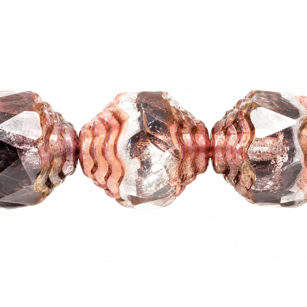 Special Cut Faceted Fire Polished Beads, X1179 Luster Red Full Coated (x1179-14495), Glass, Czech Republic