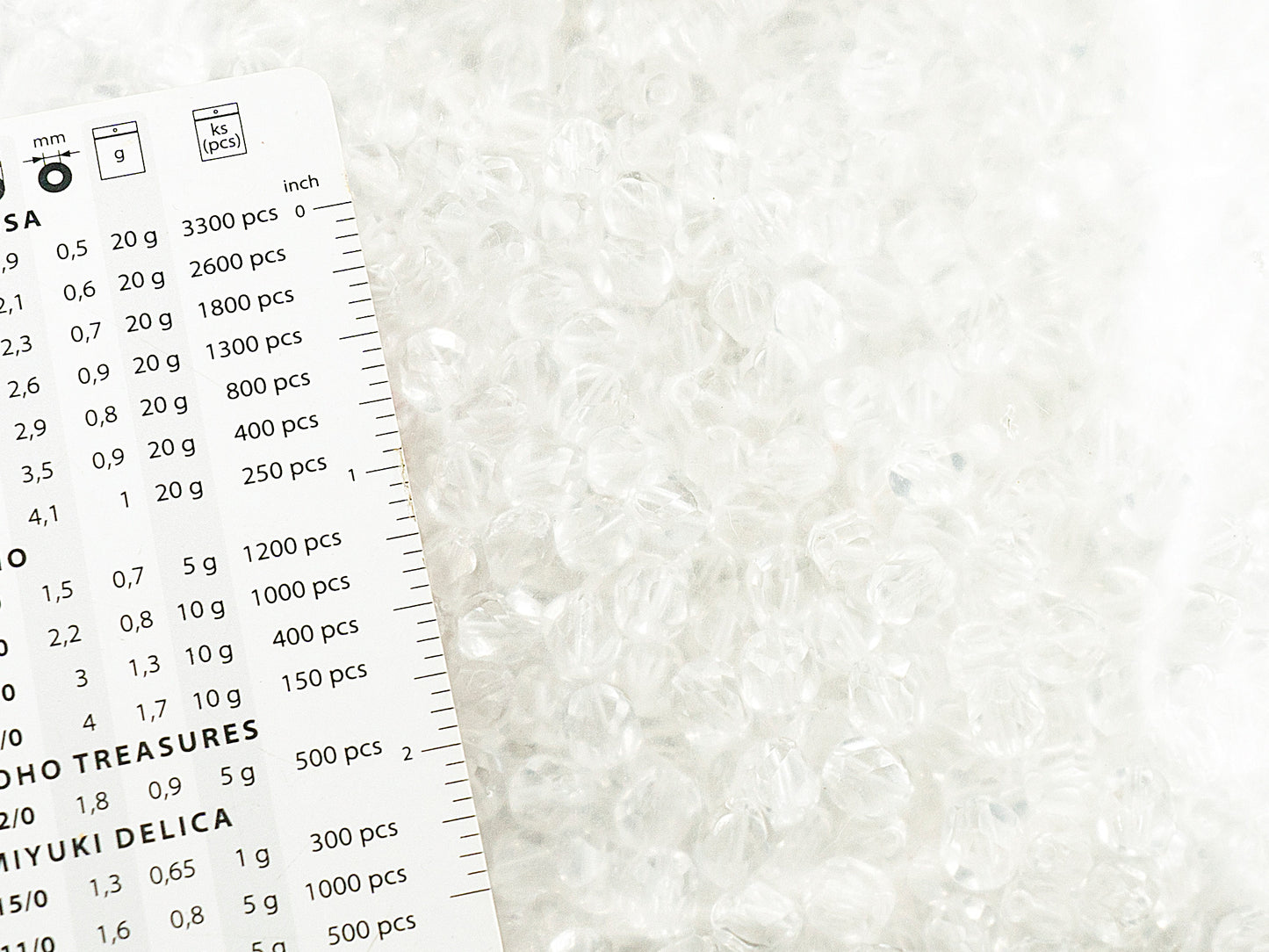 アウトレット 250g ラウンドファイアポリッシュファセットビーズ スペシャルカット 7 x 7 mm クリスタル (00030-) ガラス チェコ共和国