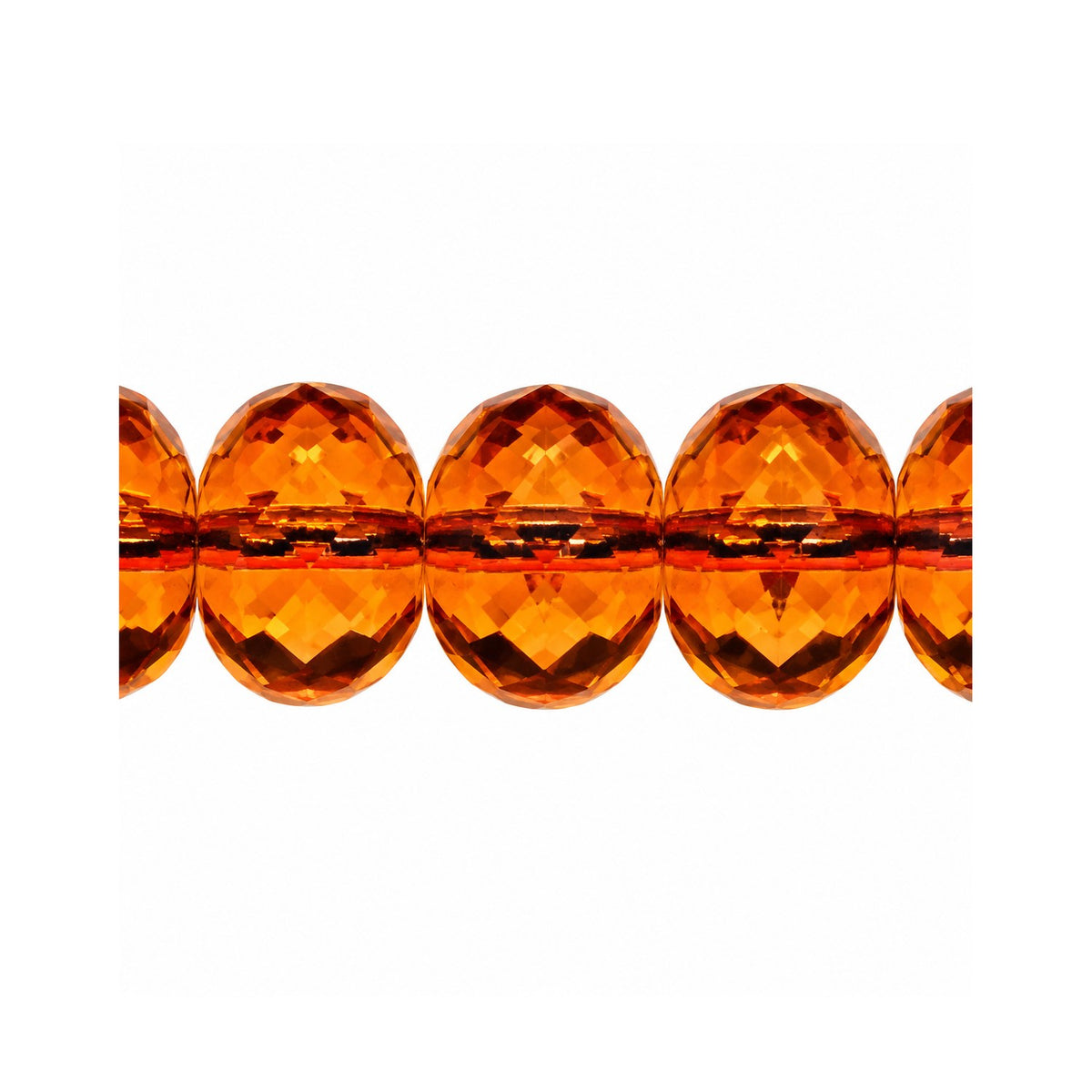 Special Cut Faceted Fire Polished Beads, Transparent Orange (10060), Glass, Czech Republic