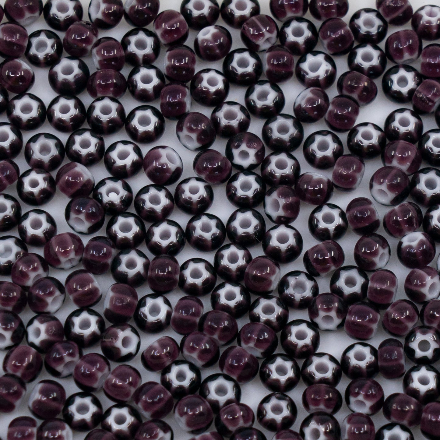OUTLET 10 grams Cornelian Star Preciosa Ornela Seed Beads, 5/0, Purple Star (23708), Glass, Czech Republic