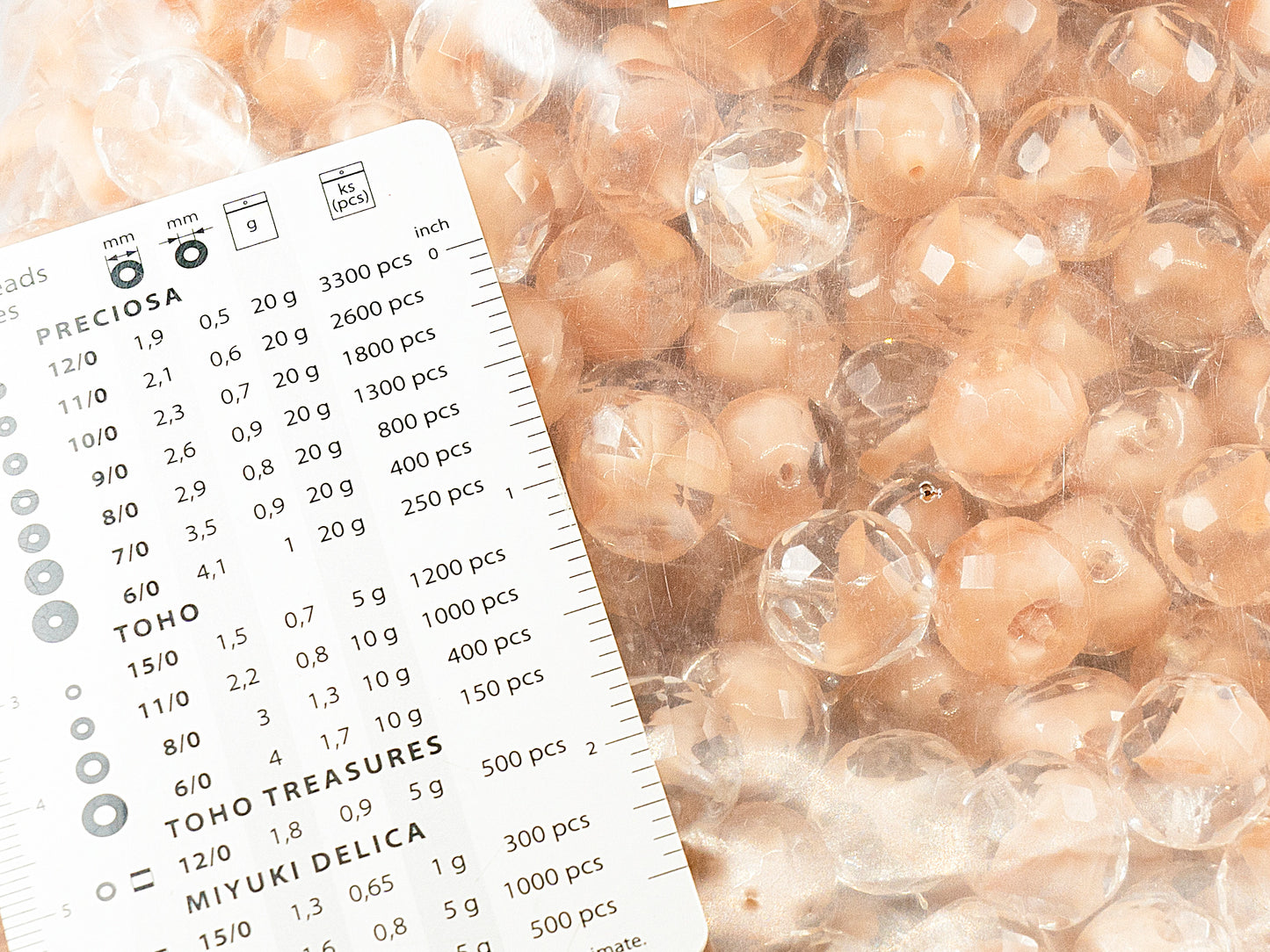 アウトレット 250g ファセットファセットファイヤーポリッシュラウンドビーズ、14 x 14 mm、ミックスクリスタルベージュ(16018)、ガラス、チェコ共和国