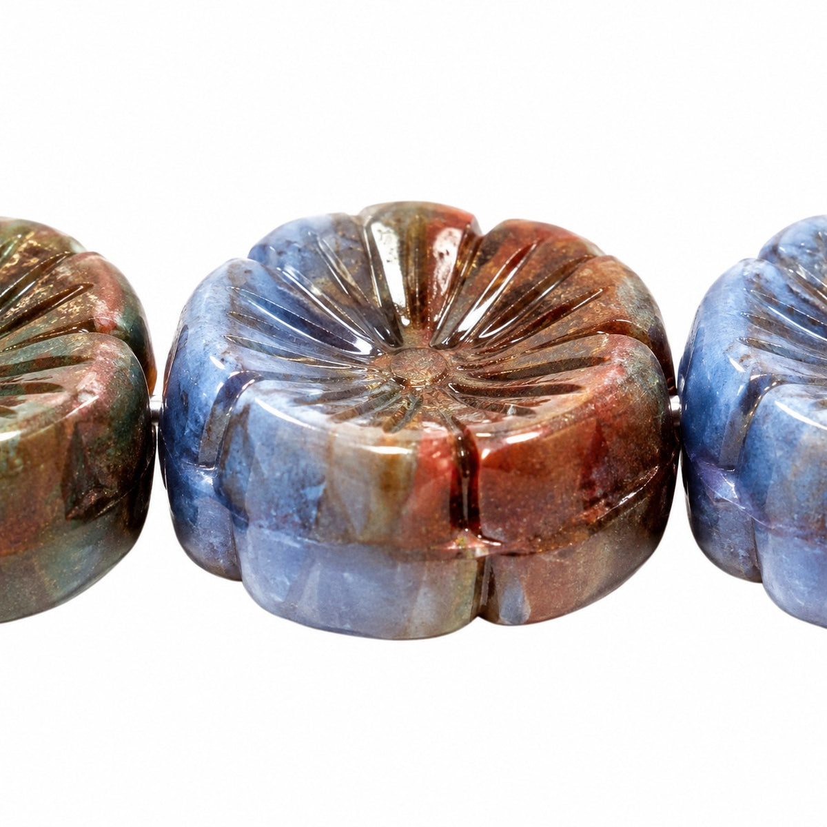 Hawaii Pressed Beads, X2057 (x2057), Glass, Czech Republic