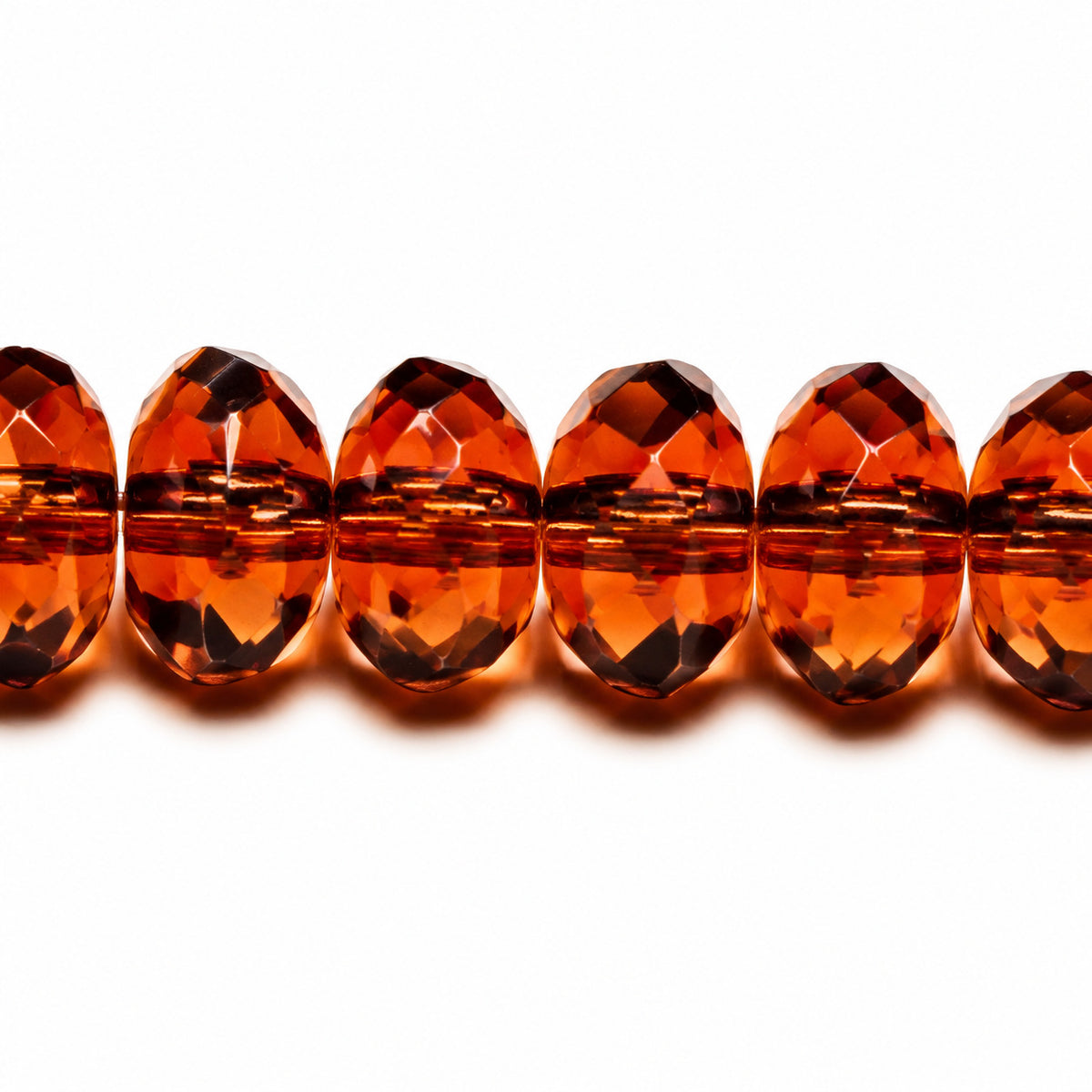Special Cut Faceted Fire Polished Beads, Transparent Brown (10230), Glass, Czech Republic