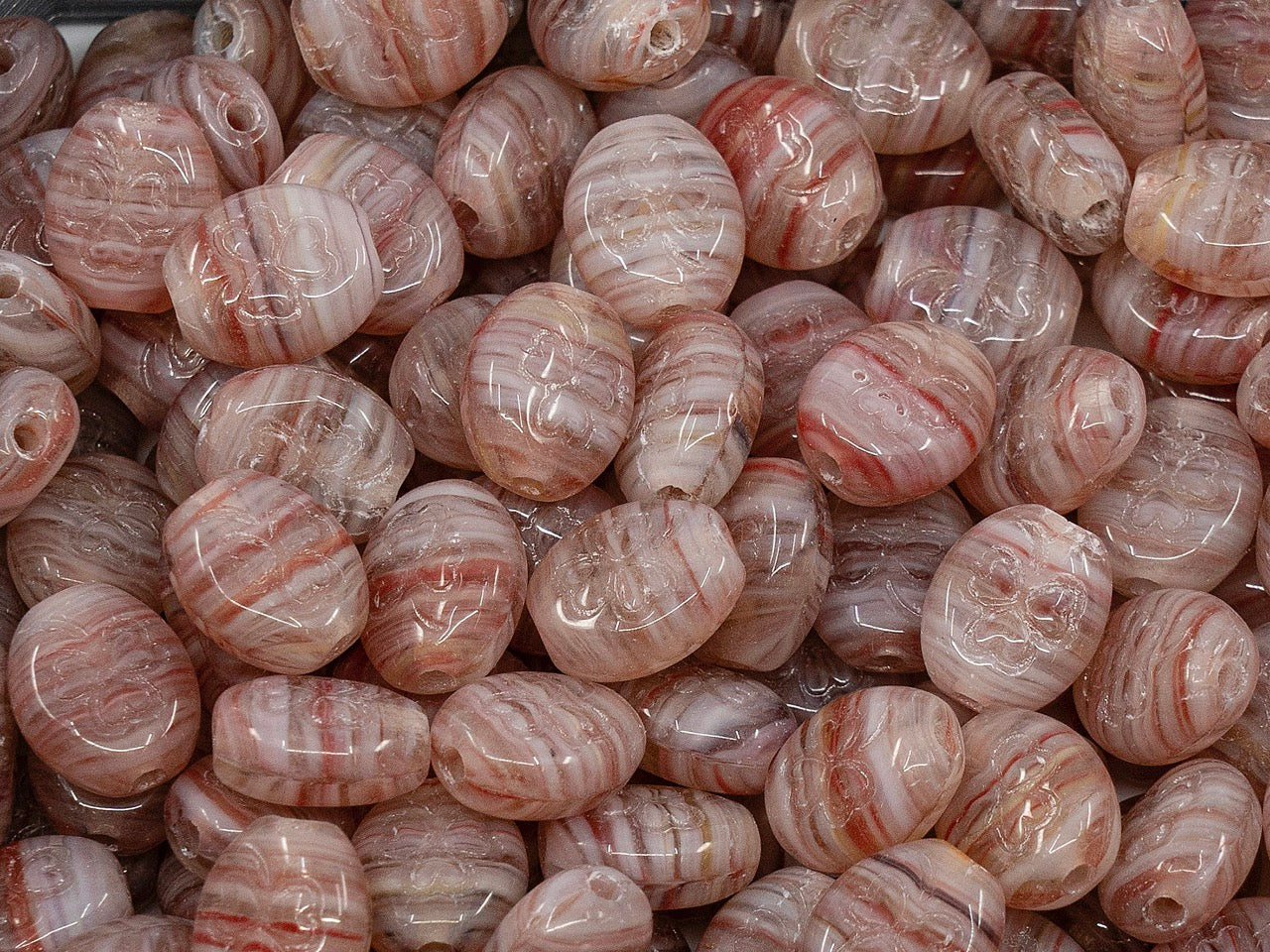 OUTLET Shamrock Oval Beads, 10x8 mm, Glass, Czech Republic