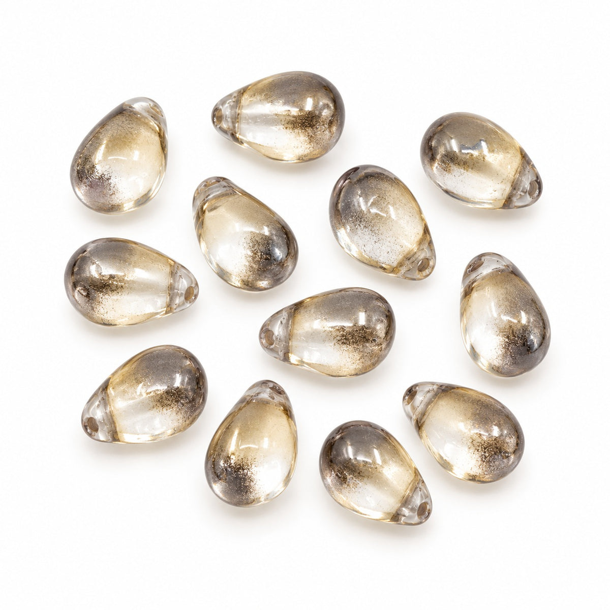 Drop Beads, Crystal 27400 (00030-27400), Glass, Czech Republic