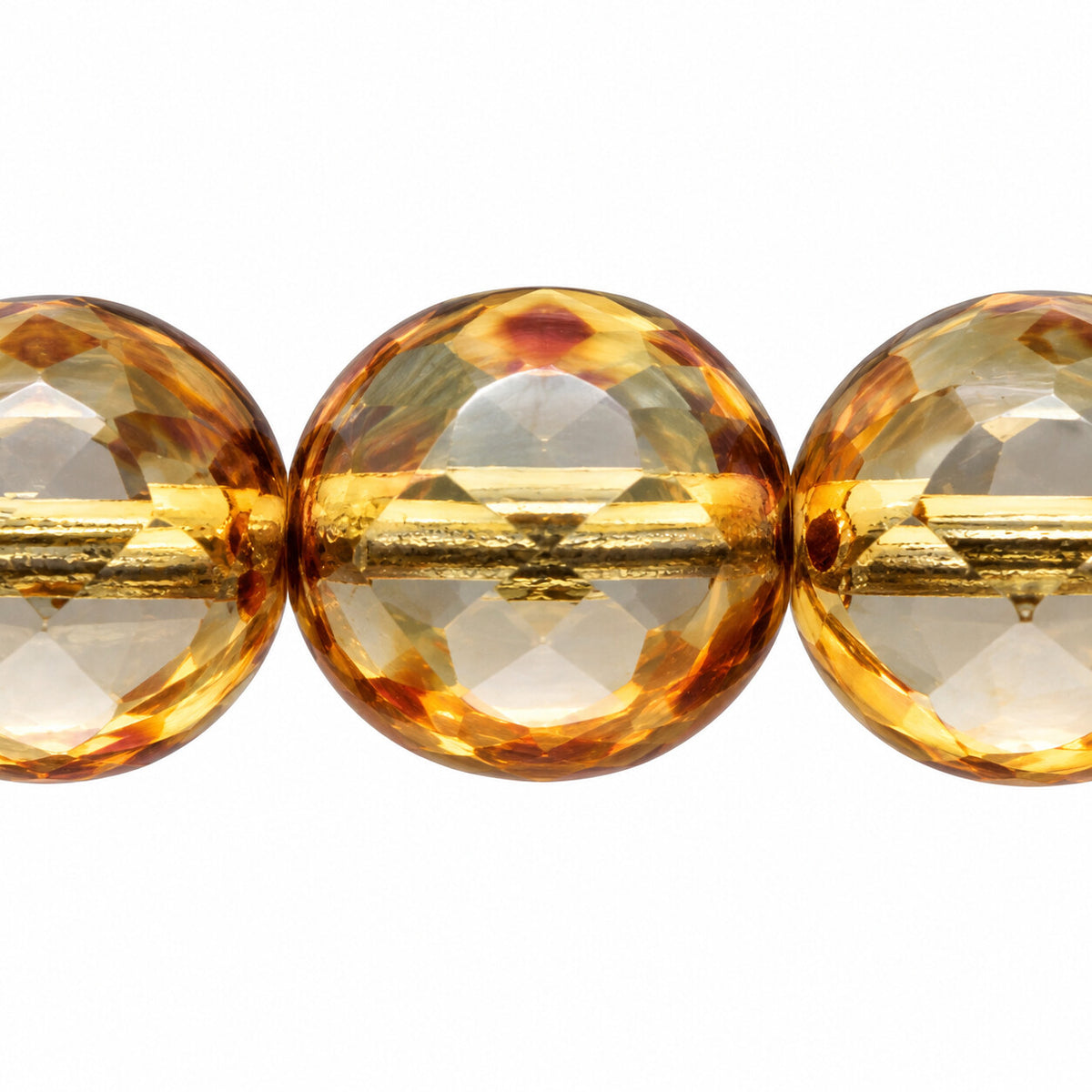 Wasp Special Cut Faceted Fire Polished Beads, Crystal Travertin (00030-86800), Glass, Czech Republic