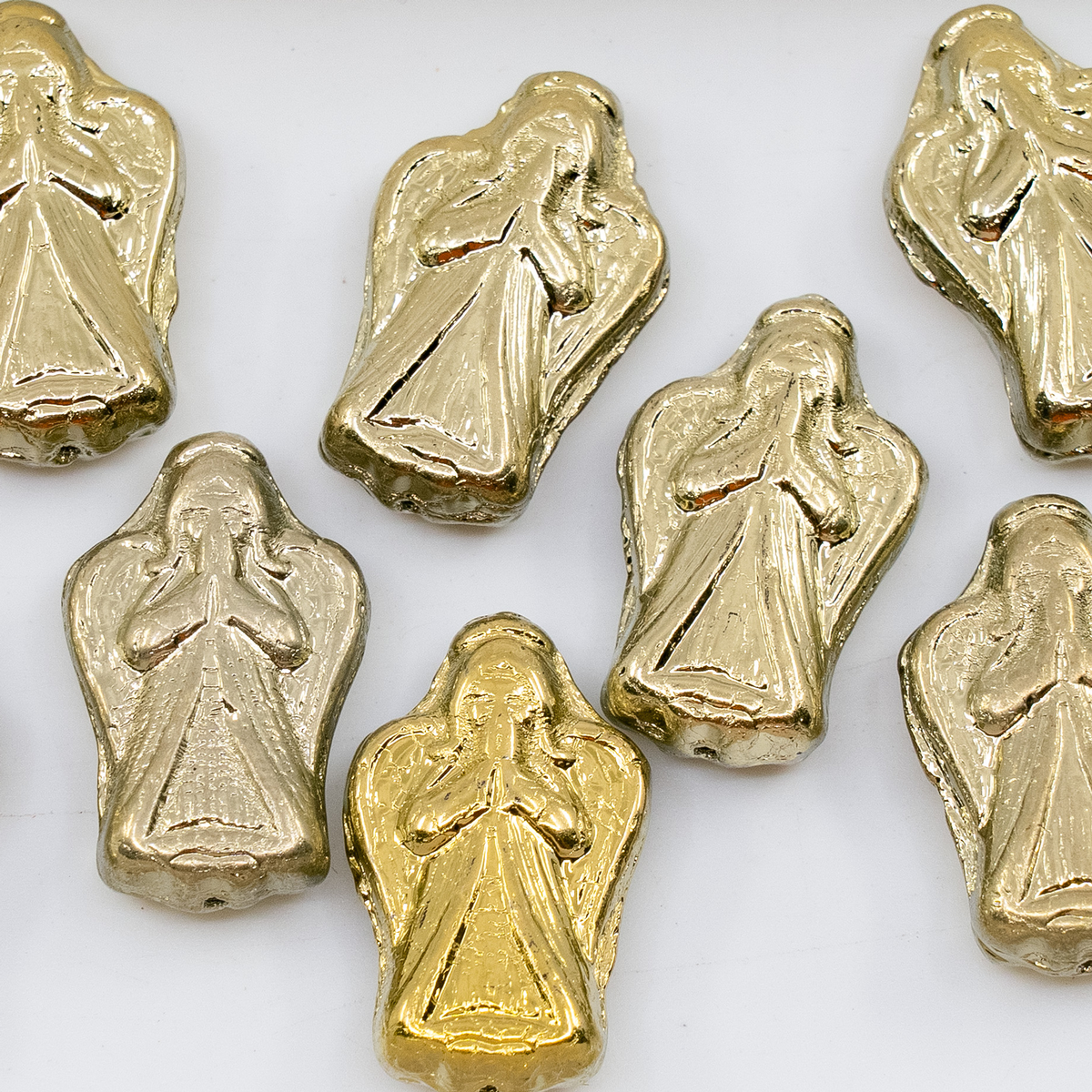 OUTLET 250g/50g Angel Beads, 23 x 13 mm, Crystal Gold (00030-26443), Glass, Czech Republic