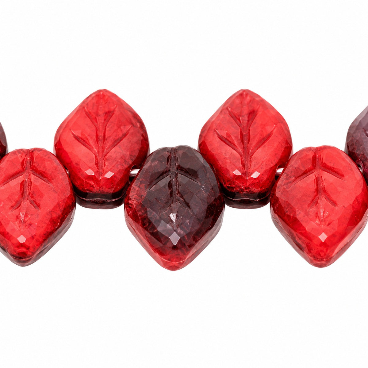 Small Leaf Pressed Beads, X1043 (x1043), Glass, Czech Republic