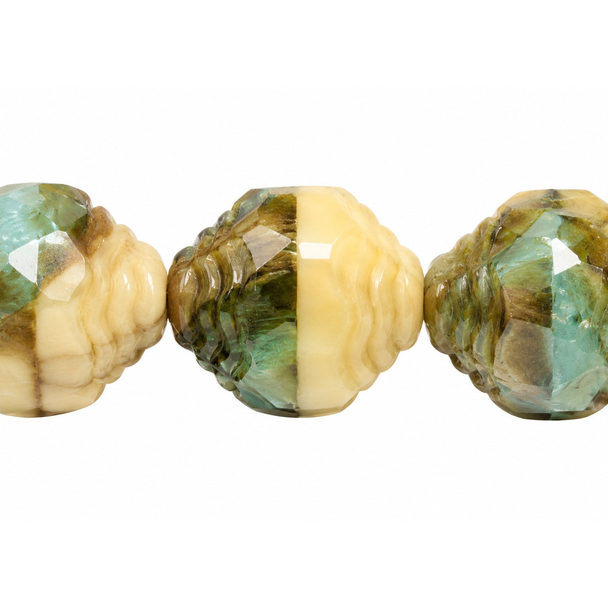 Special Cut Faceted Fire Polished Beads, X1382 (x1382), Glass, Czech Republic
