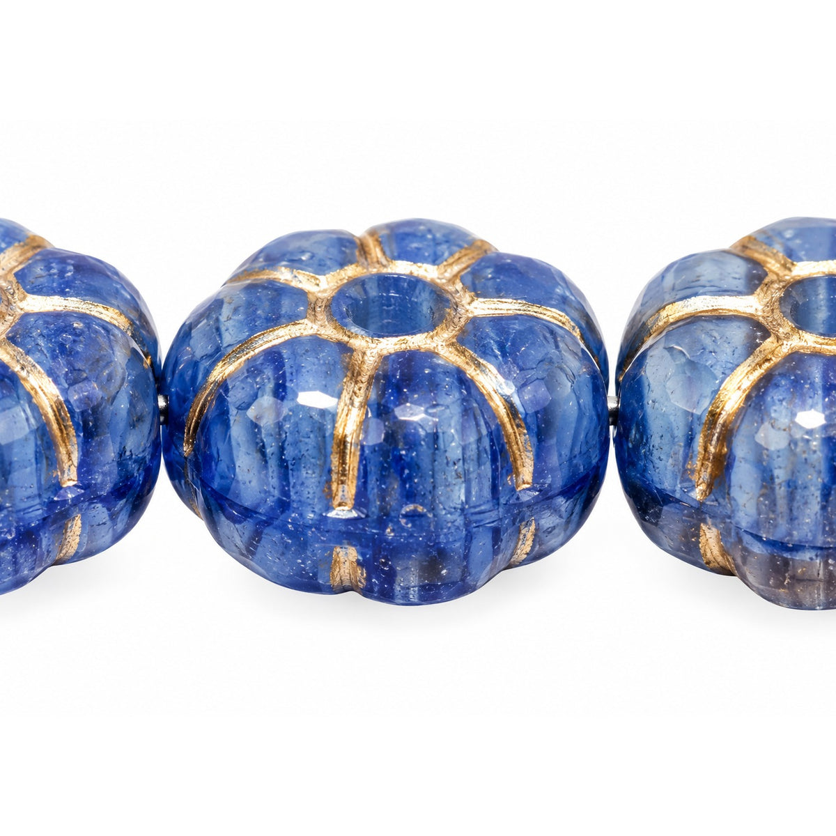 Flat Flower Beads, X1841 Copper Lined (x1841-54324), Glass, Czech Republic