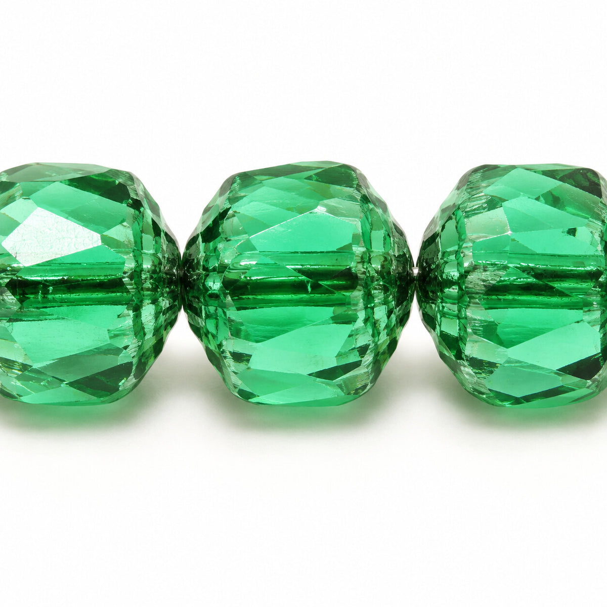 Cathedral Faceted Fire Polished Beads, 50640 Platin (50640-13702), Glass, Czech Republic