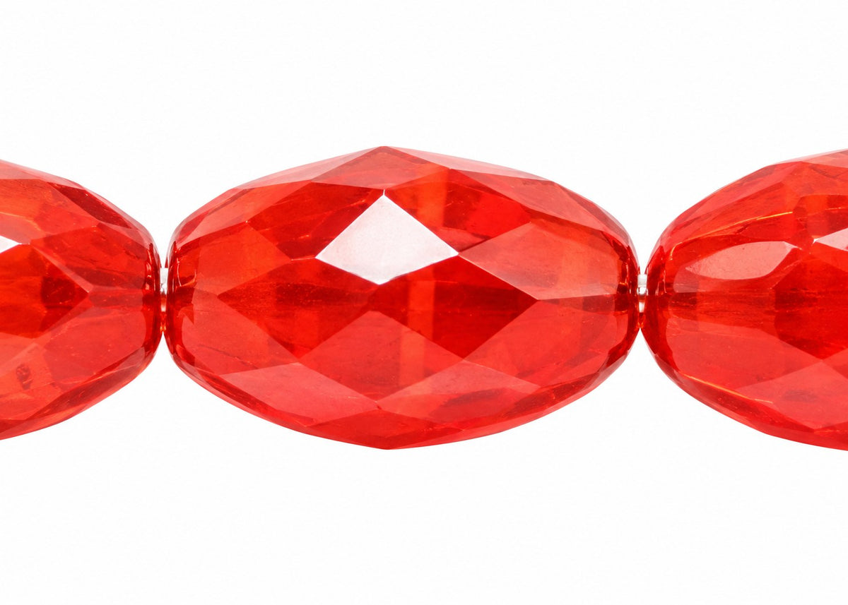 Oval Faceted Beads, 6918 (06918), Glass, Czech Republic