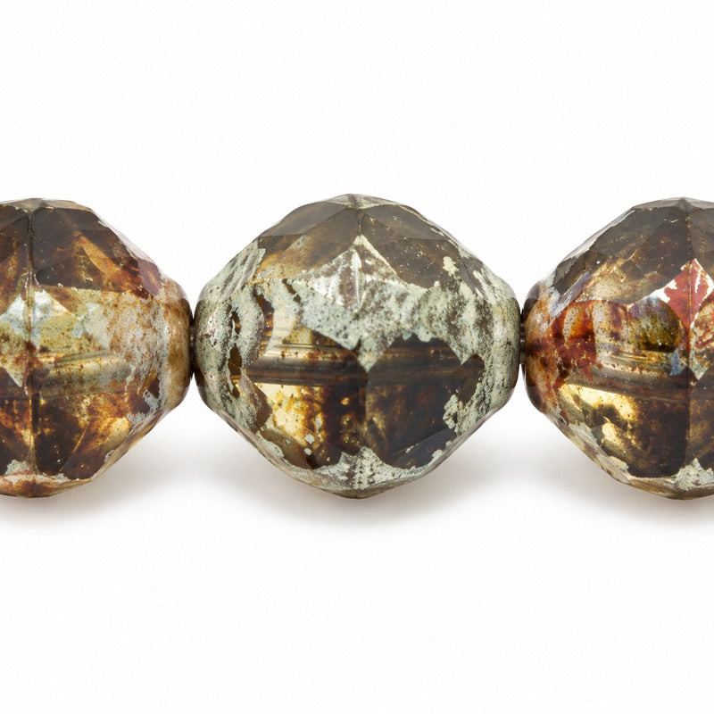 Wasp Special Cut Faceted Fire Polished Beads, X3167 Stain Strong (x3167-86805), Glass, Czech Republic
