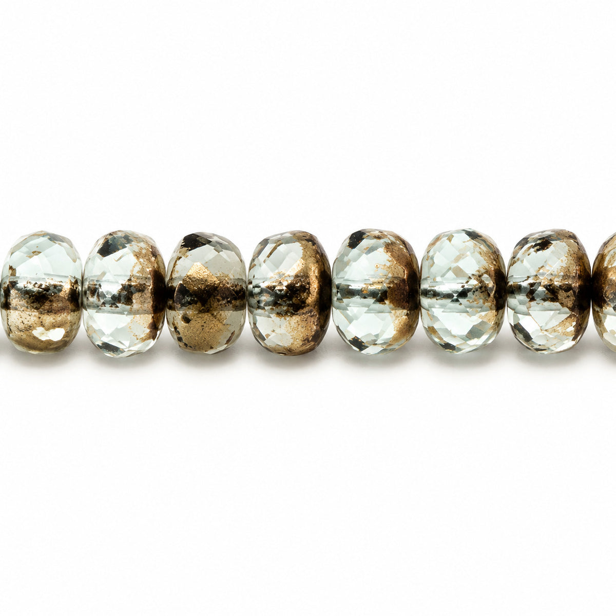 Special Cut Faceted Fire Polished Beads, 57601 Crystal Bronze Capri (57601-22601), Glass, Czech Republic