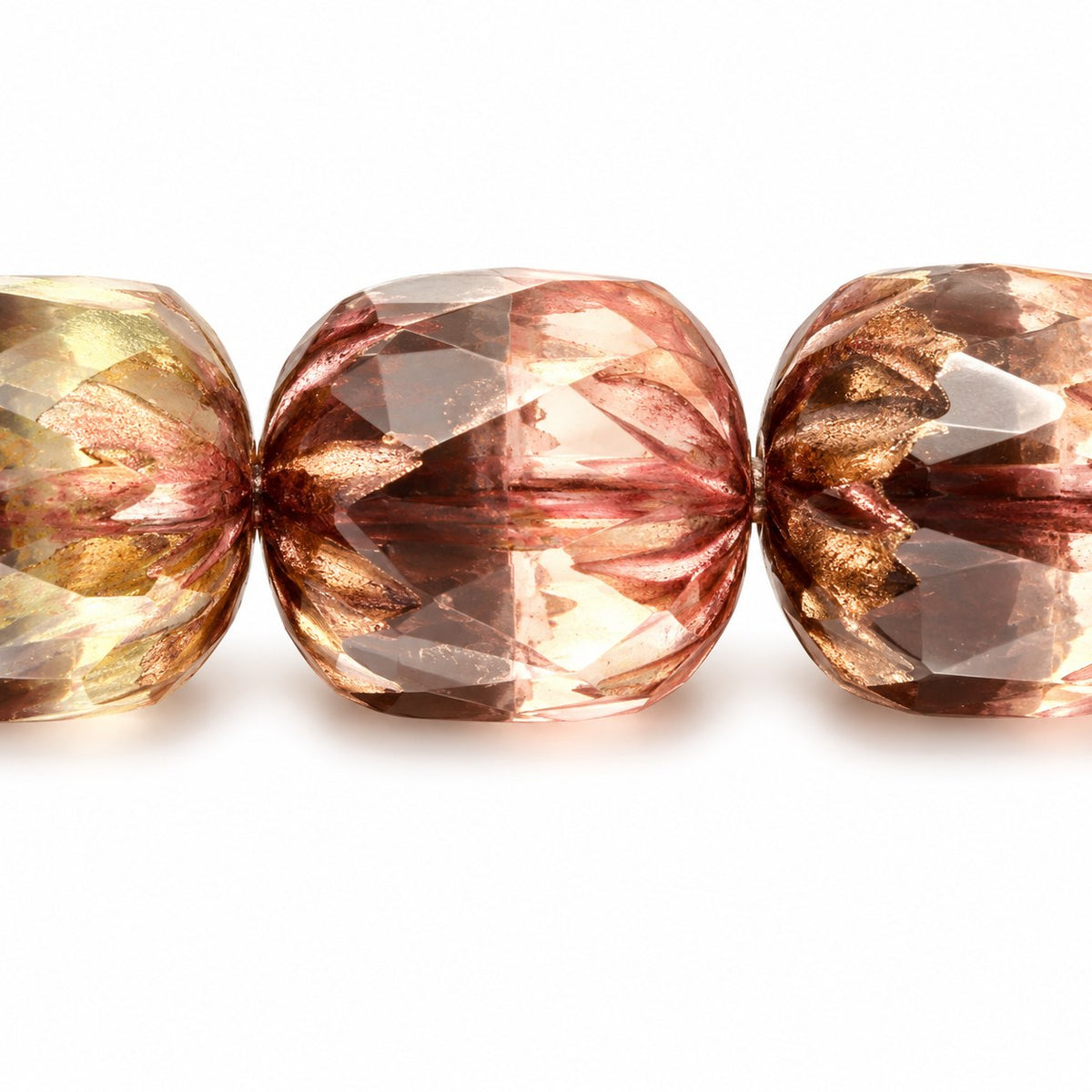 Faceted Fire Polished Beads Special Cut, X1134 Luster Violet Full Coated (x1134-14496), Glass, Czech Republic