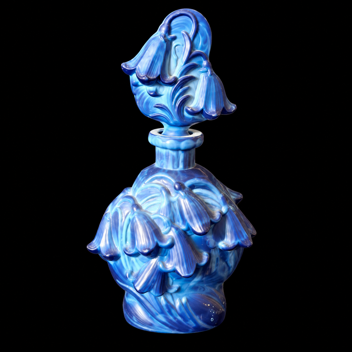 Vintage Bohemia Glass Perfume Bottle, Czech Republic, OUTLET
