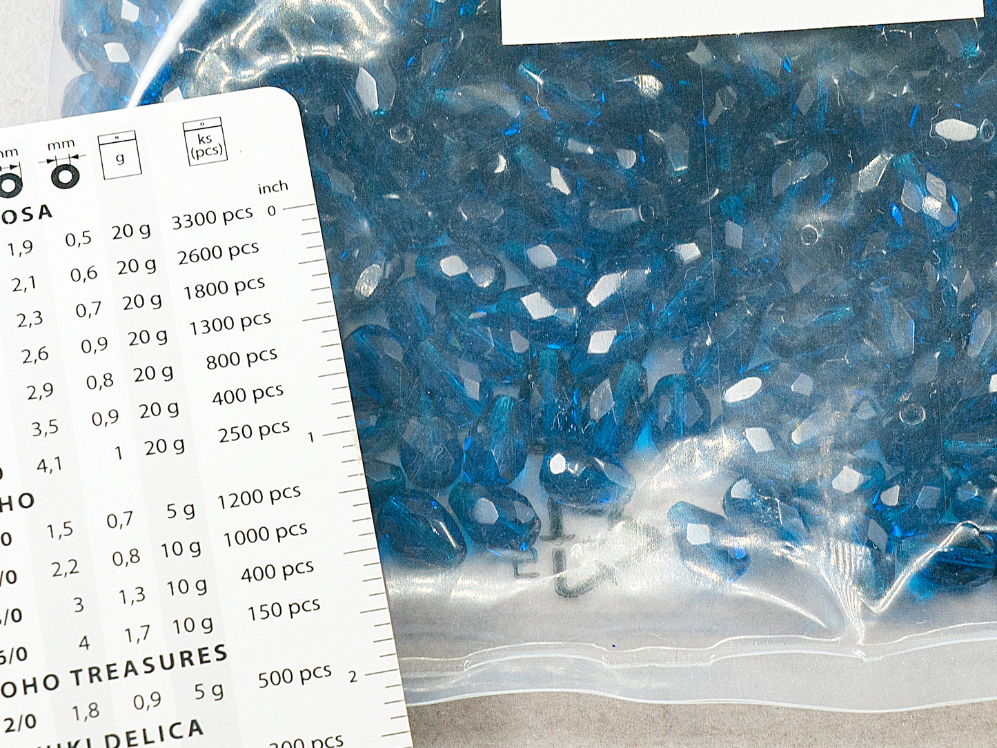 アウトレット 250g ファセットティアドロップビーズ ペアー 10 x 7 mm 透明アクア (60080) ガラス チェコ共和国