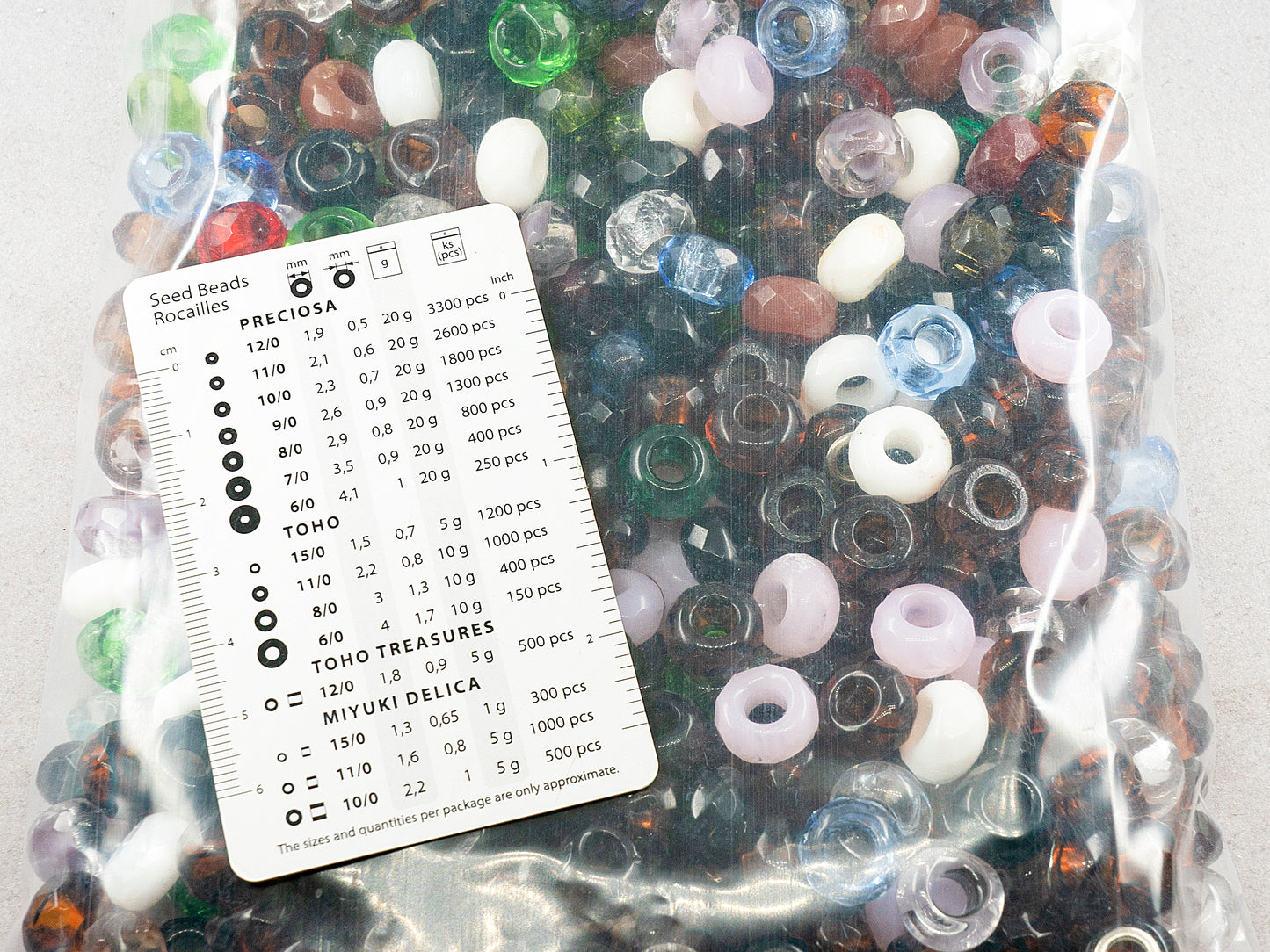 OUTLET 250g rondelle large hole, - x - mm, Mixed Colors (mix), Glass, Czech Republic