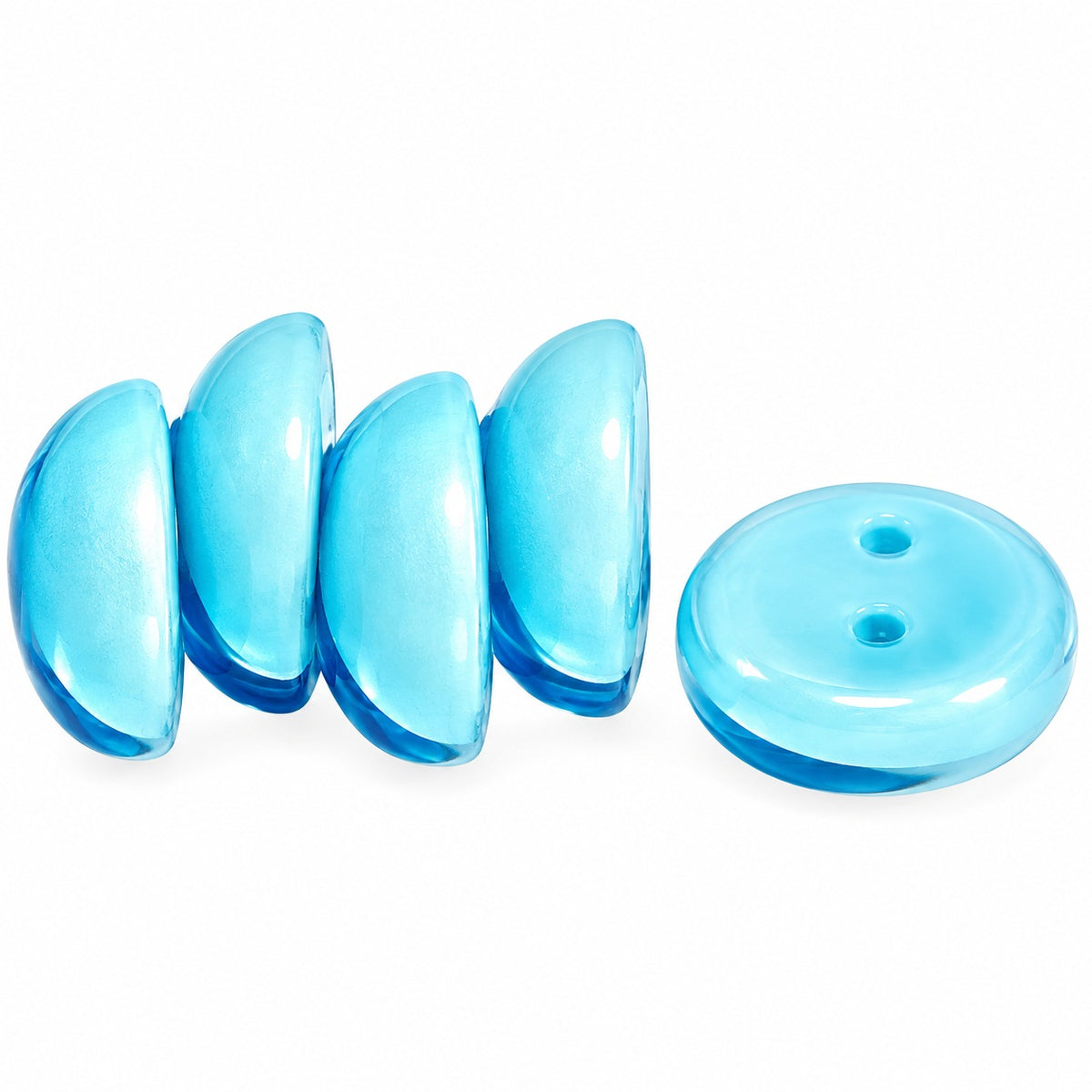 Piggy Beads, Blue (63020), Glass, Czech Republic
