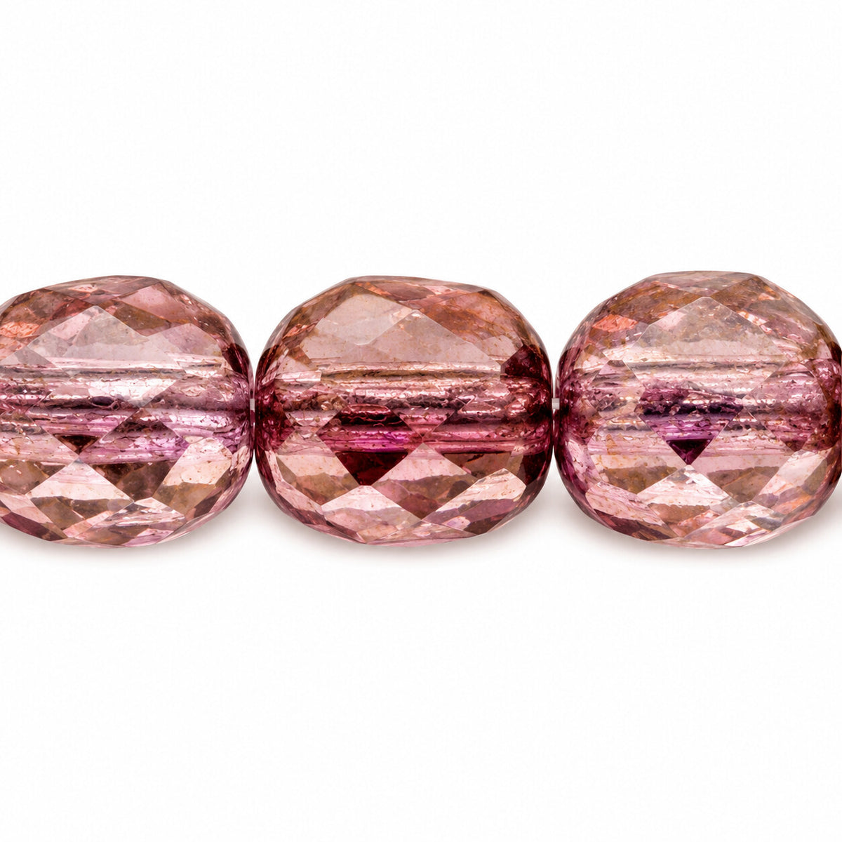 Faceted Special Cut Beads, Crystal Terracotta Violet (00030-15496), Glass, Czech Republic