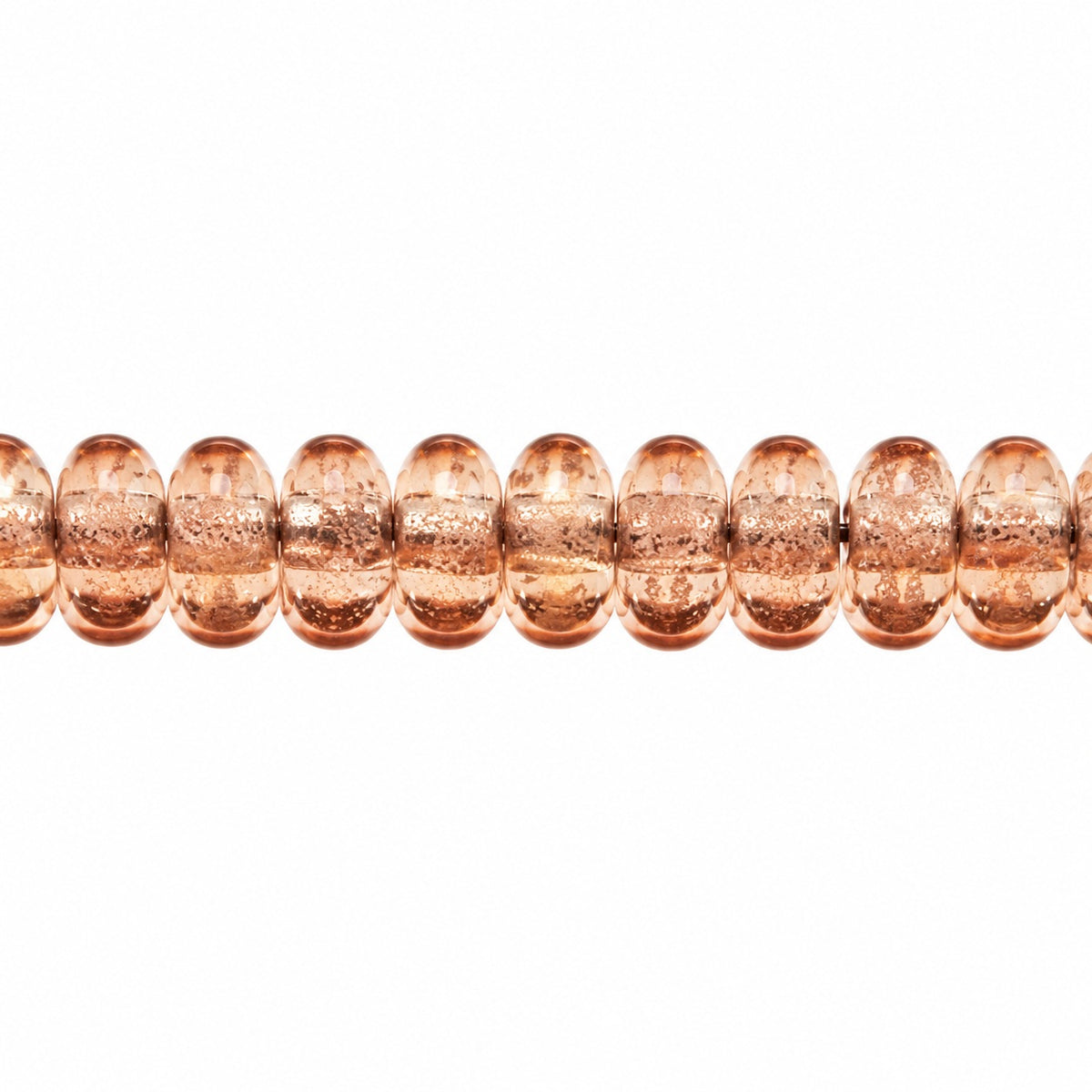 Space Disk Beads, Transparent Brown (10210), Glass, Czech Republic