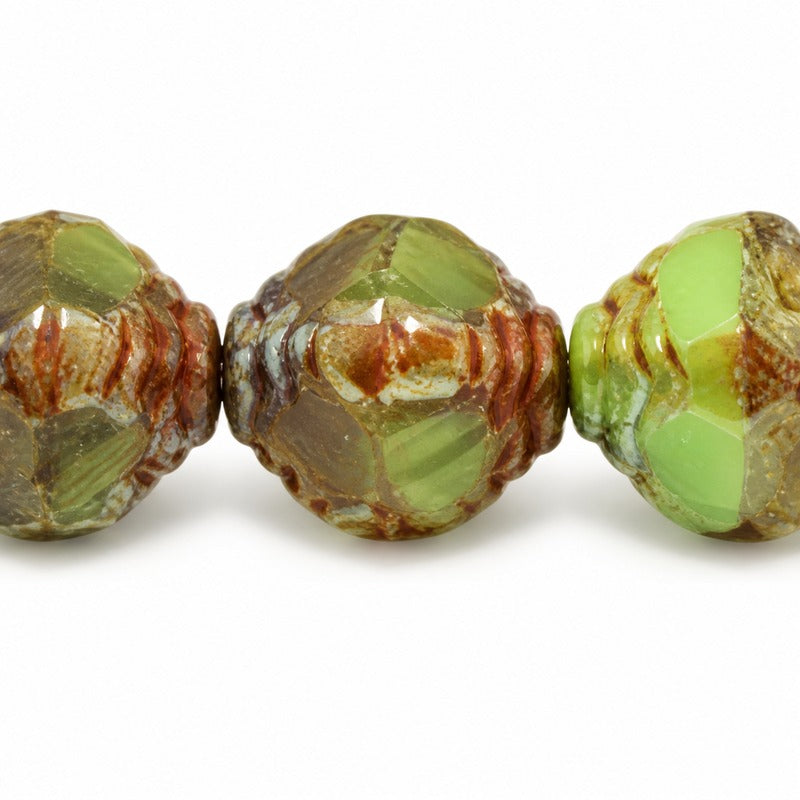 Wasp Special Cut Faceted Fire Polished Beads, X2370 Stain Strong (x2370-86805), Glass, Czech Republic