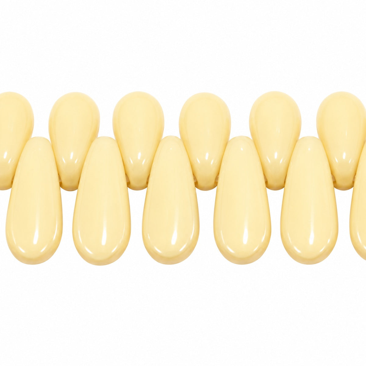 Dagger Beads, Opaque Beige Ab (13010-28701), Glass, Czech Republic