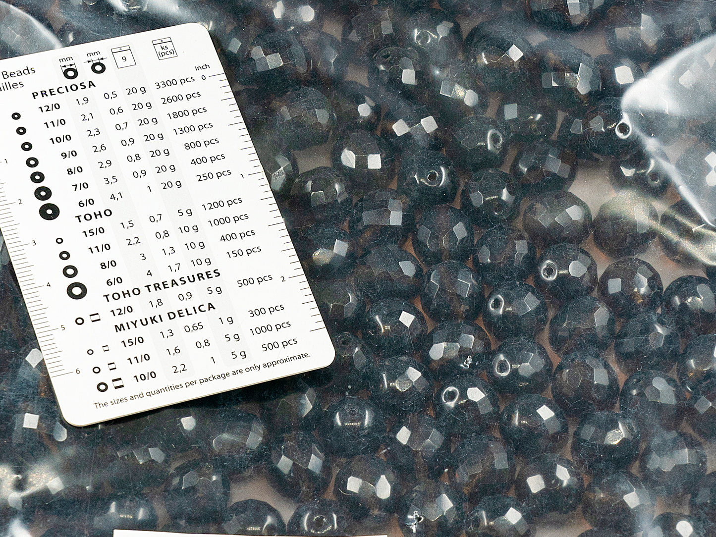 アウトレット 250g ファセット加工 ファイアポリッシュ ラウンドビーズ 14 x 14 mm 透明ブラウン (10230) ガラス チェコ共和国