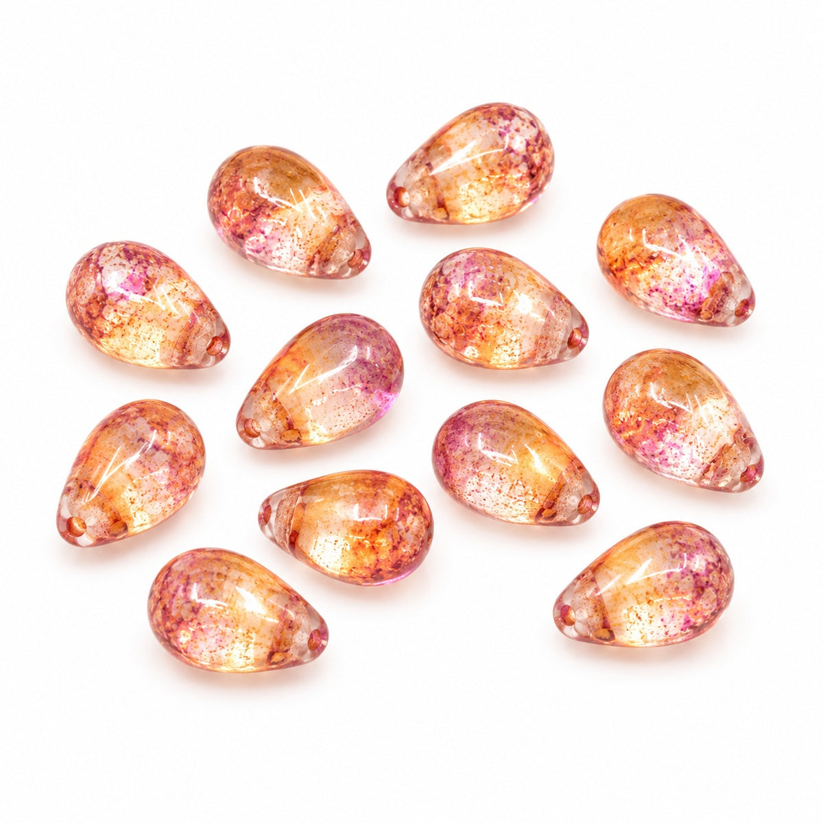 Drop Beads, Crystal 48504 (00030-48504), Glass, Czech Republic